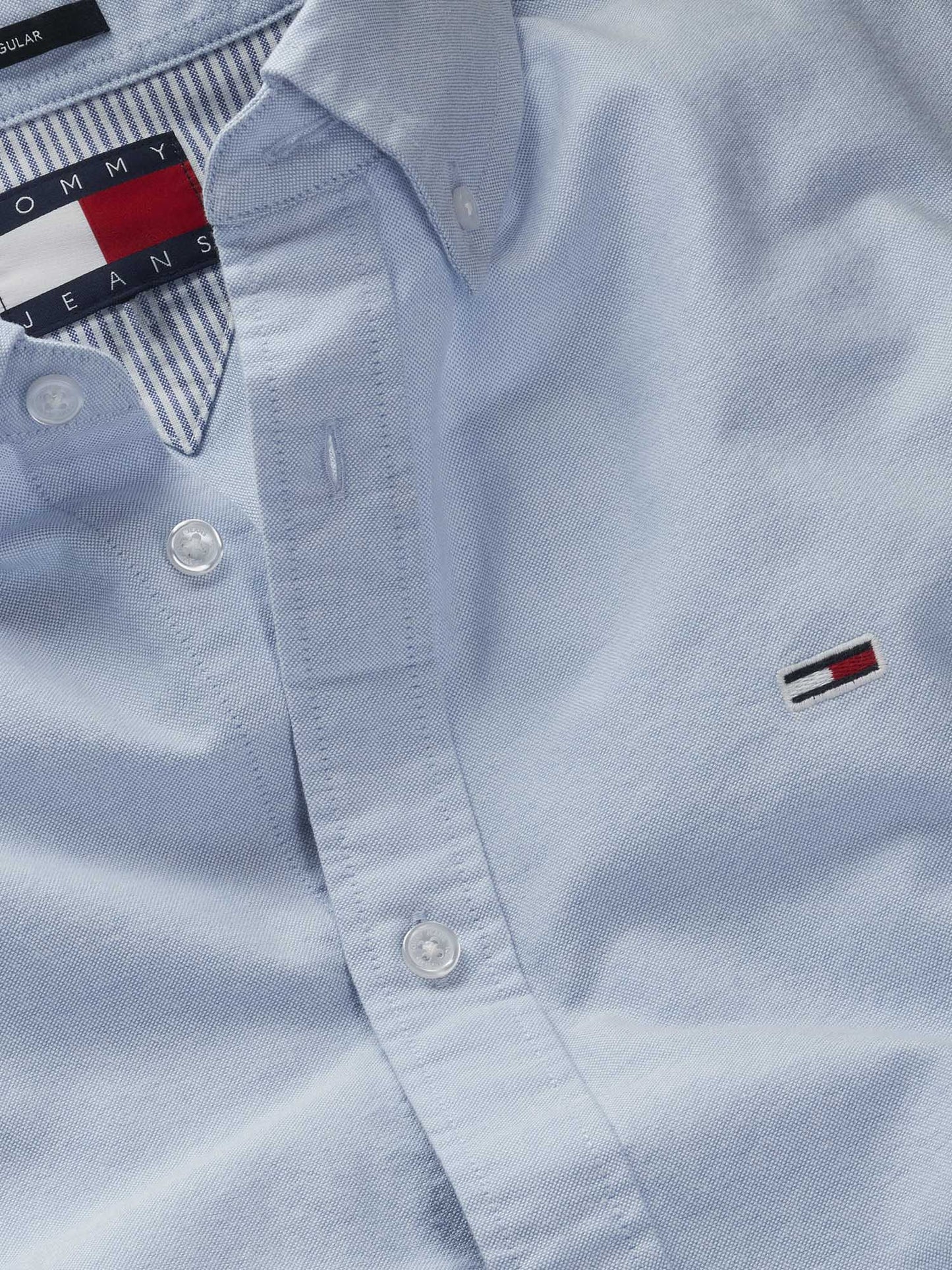 CAMICIA OXFORD TOMMY JEANS UOMO CELESTE