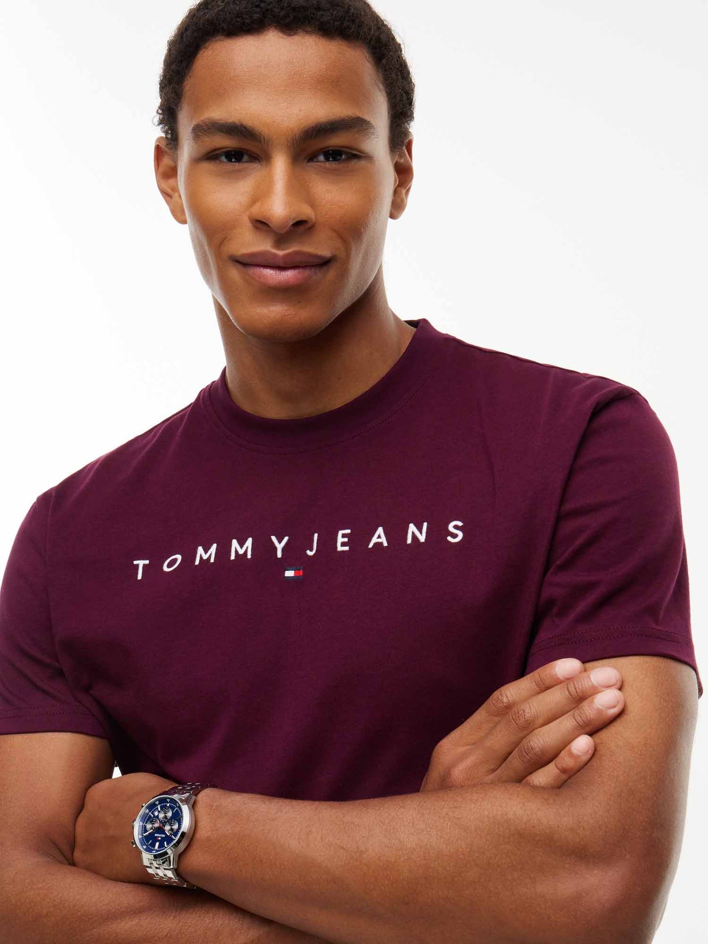 Tommy Hilfiger DM0DM20744 V11, t-shirt maniche corte da uomo bordeaux