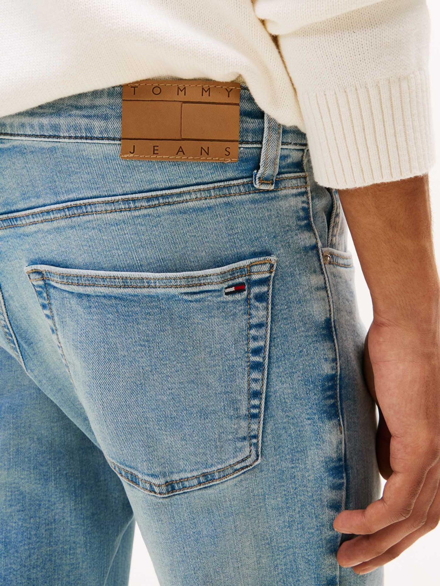 JEANS SCANTON SLIM TOMMY JEANS DA UOMO DENIM CHIARO