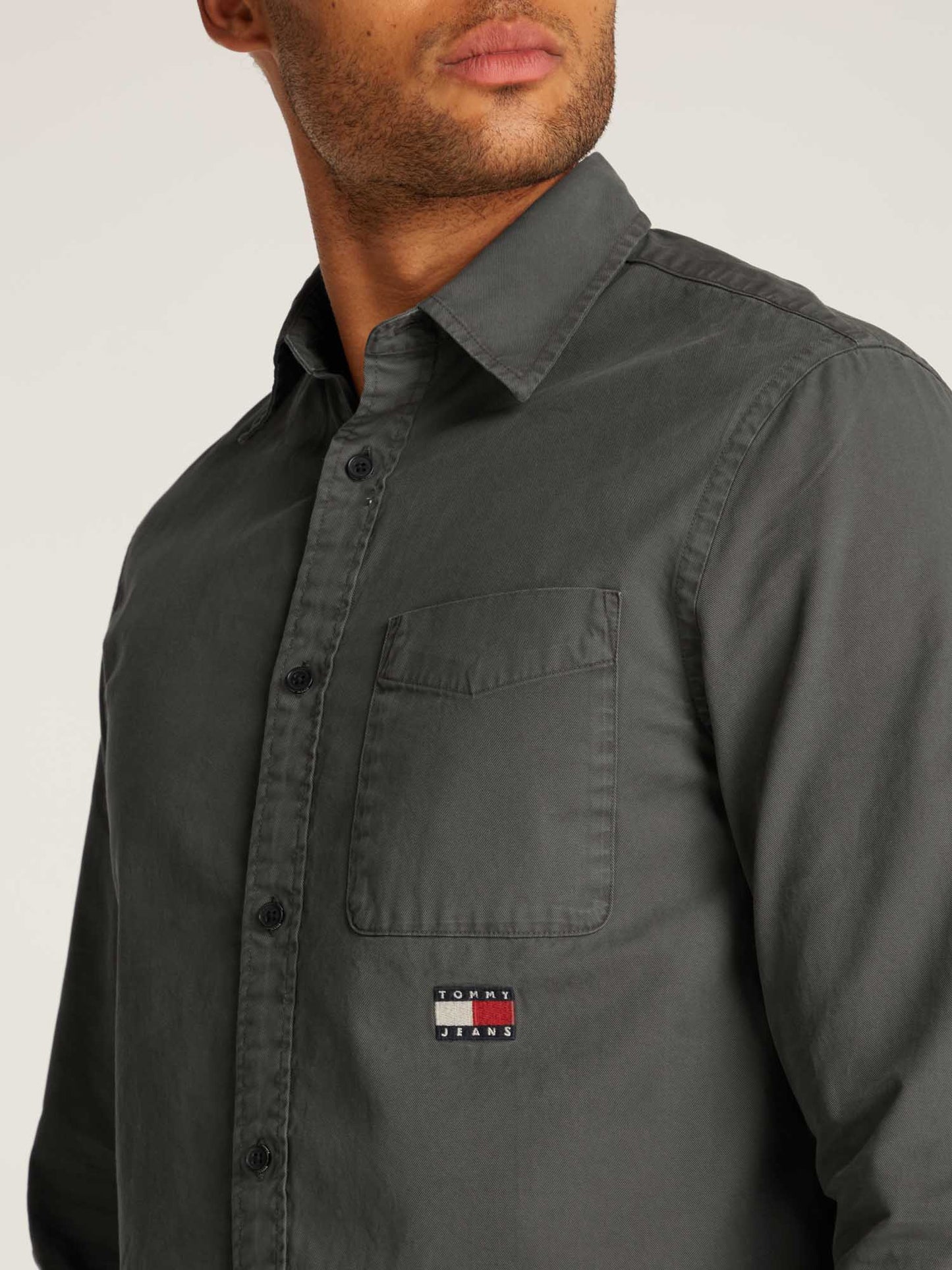 CAMICIA WASHED TOMMY JEANS UOMO NERO