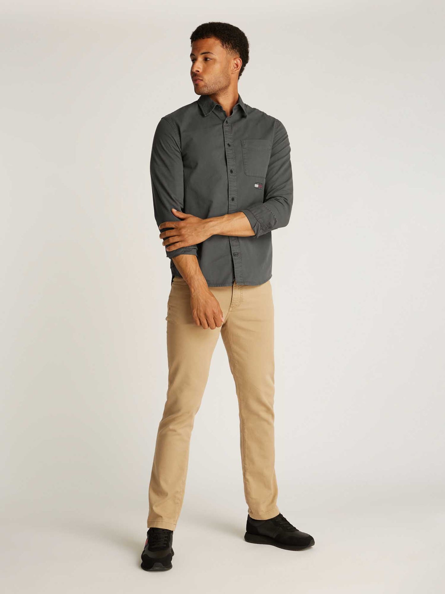 CAMICIA WASHED TOMMY JEANS UOMO NERO