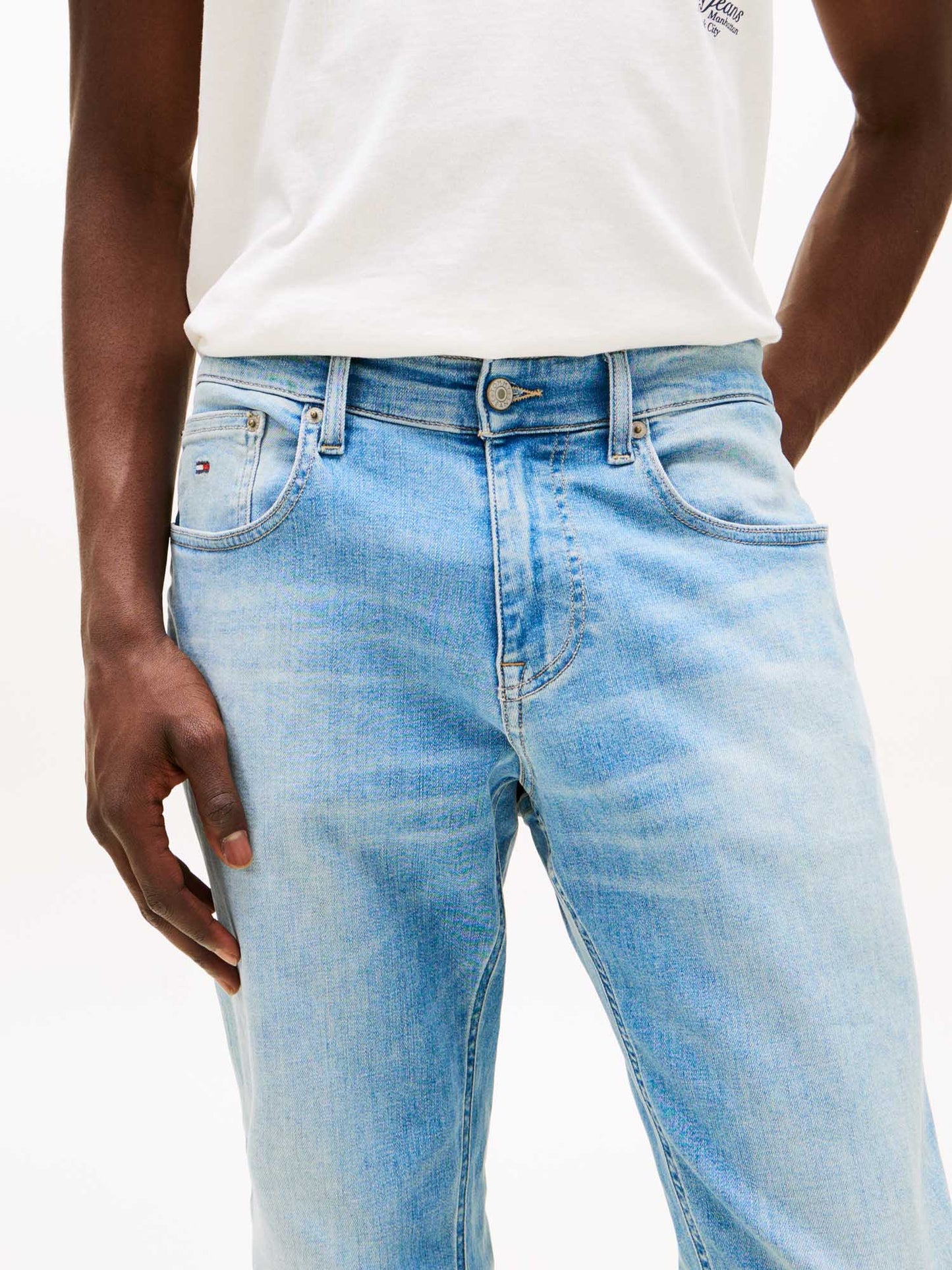 DENIM SCANTON SLIM FIT TOMMY JEANS UOMO  JEANS CHIARO