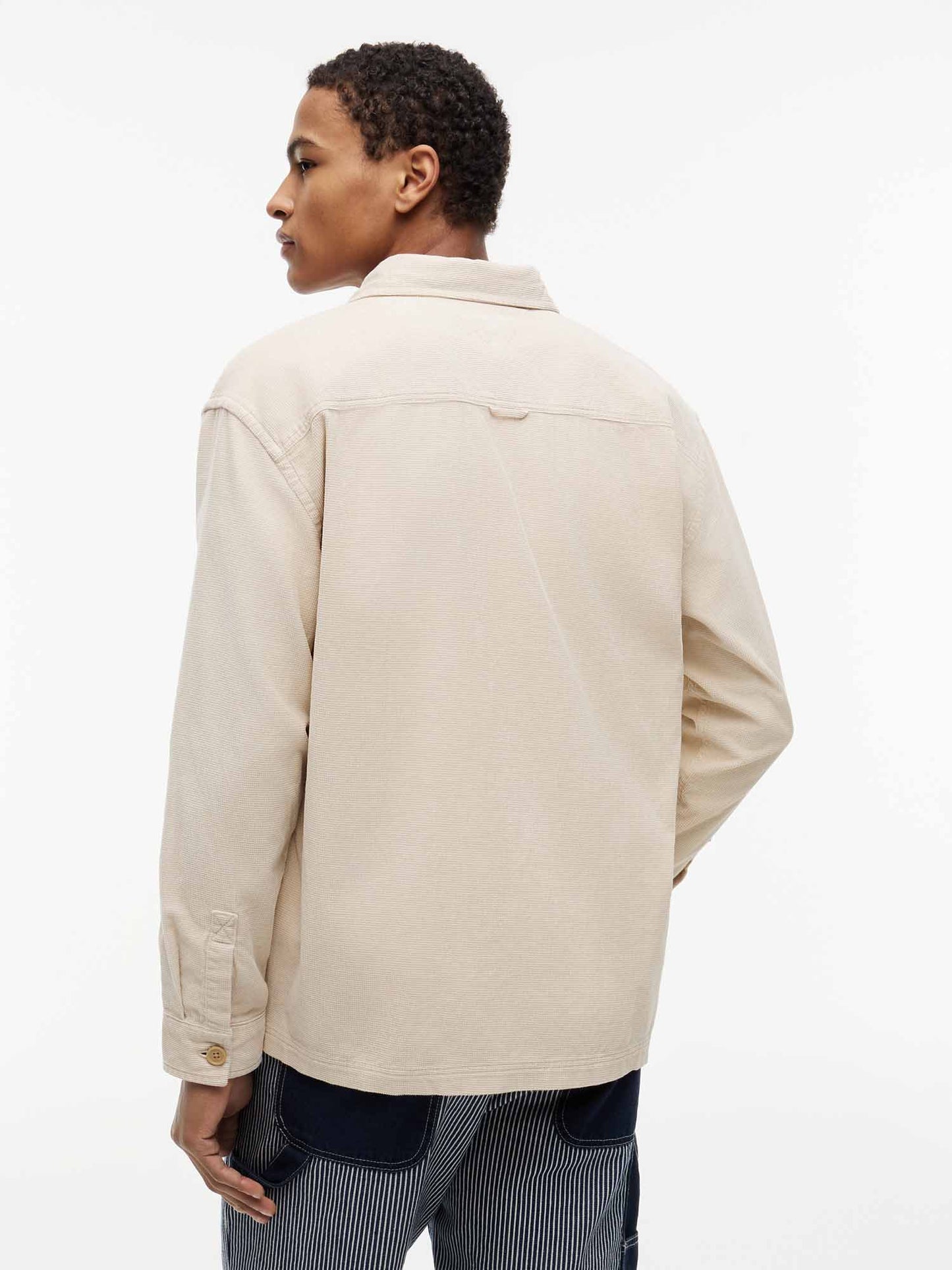 Tommy Hilfiger Brick Cord Overshirt, camicia da uomo beige