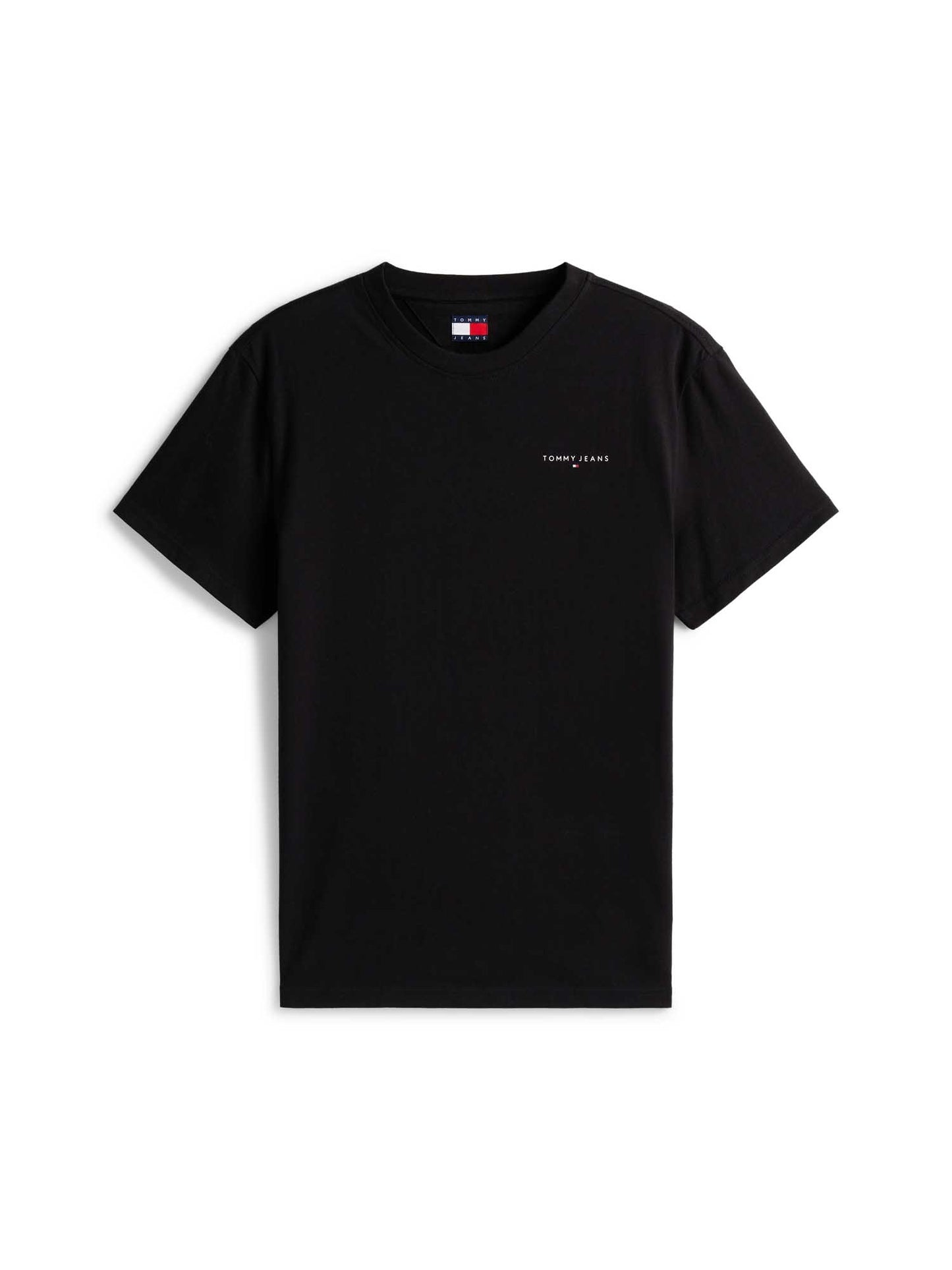 T-SHIRT SLIM LINEAR TOMMY JEANS DA UOMO NERO