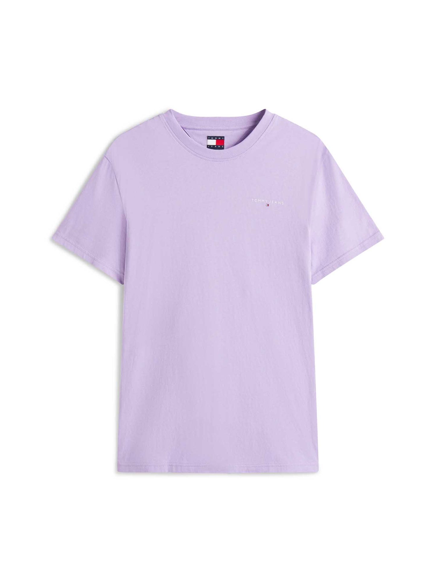 T-SHIRT SLIM LINEAR TOMMY JEANS DA UOMO LILLA