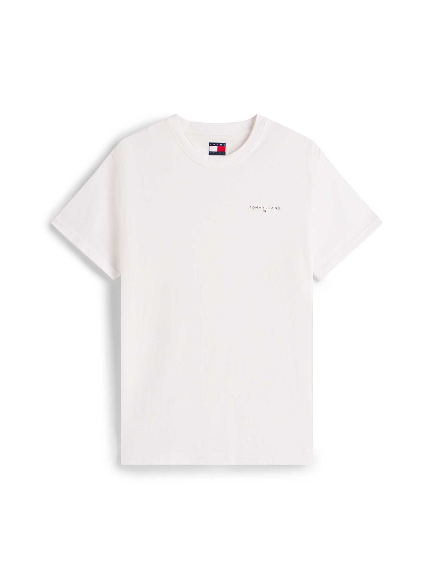 T-SHIRT SLIM LINEAR TOMMY JEANS DA UOMO BIANCO