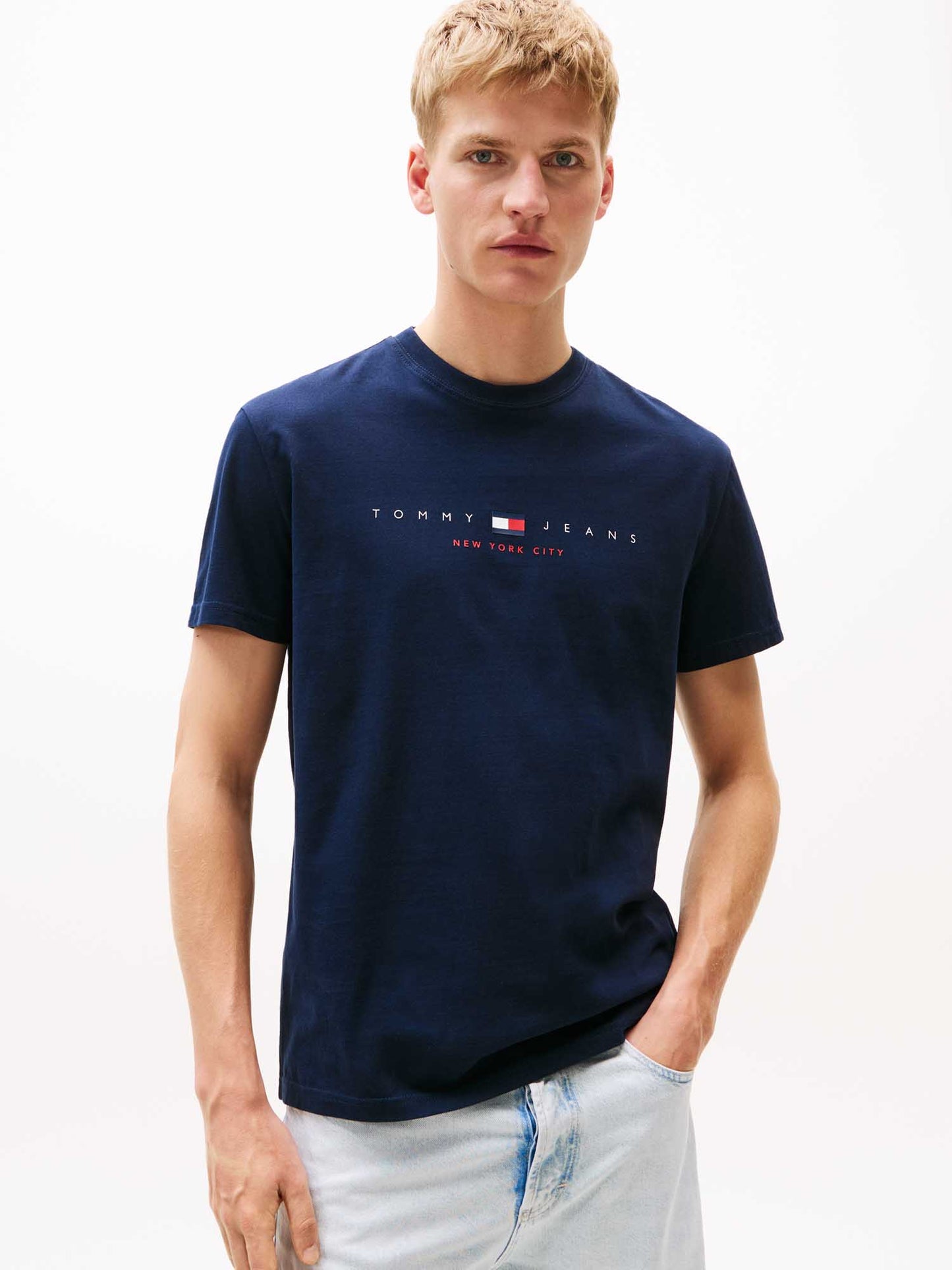 T-SHIRT REGULAR FLAG TOMMY JEANS DA UOMO BLU