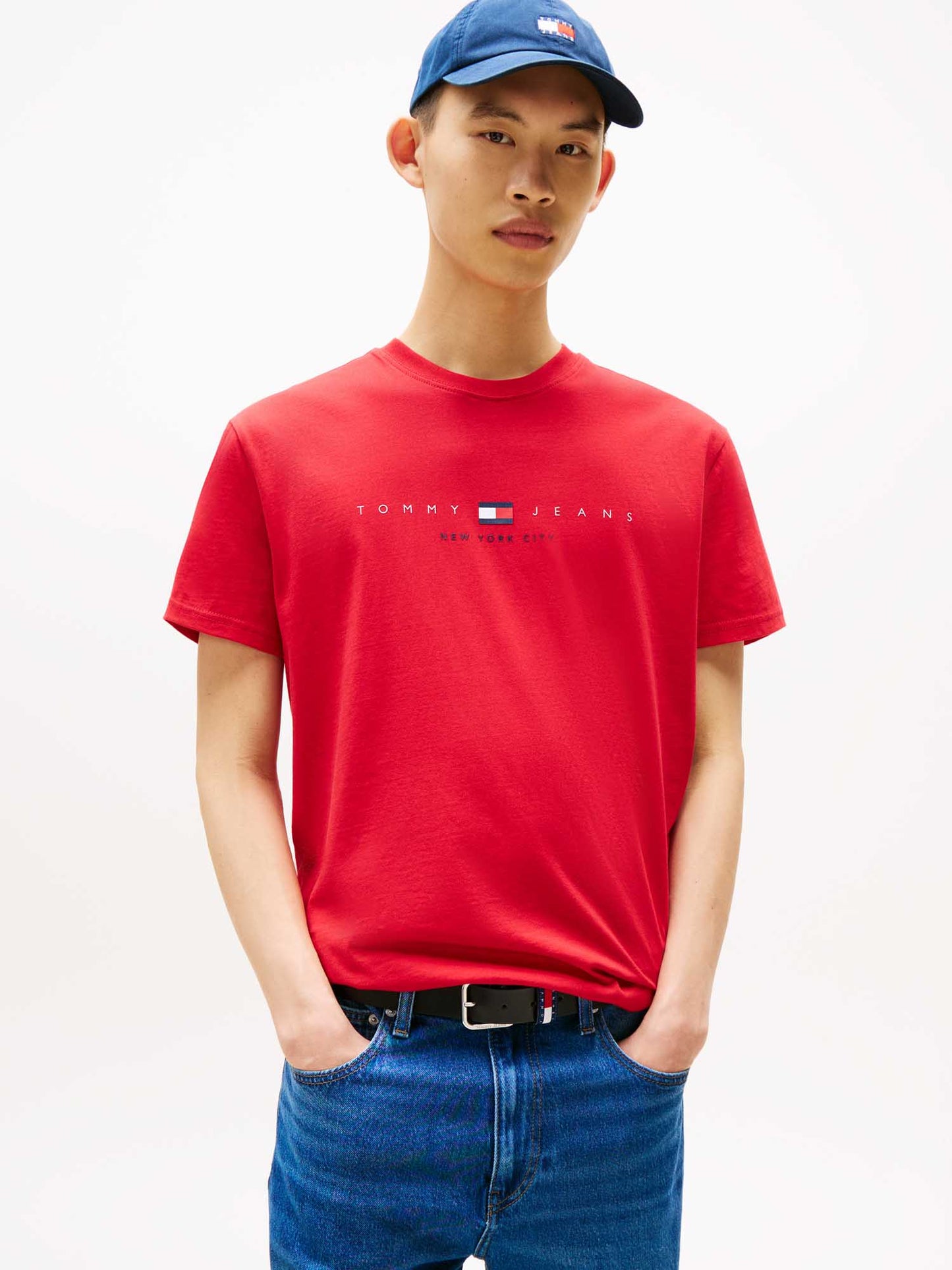 T-SHIRT REGULAR FLAG TOMMY JEANS DA UOMO ROSSO