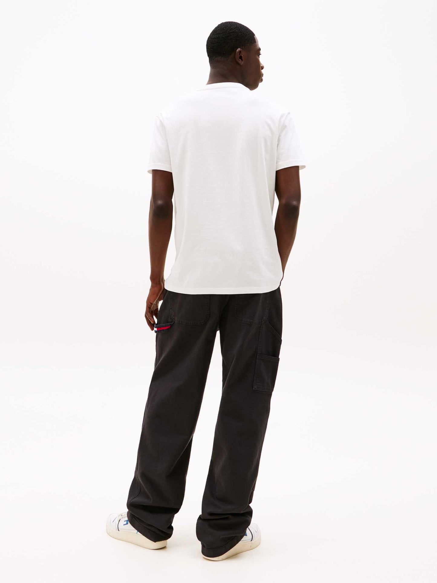 T-SHIRT REGULAR FLAG TOMMY JEANS DA UOMO BIANCO