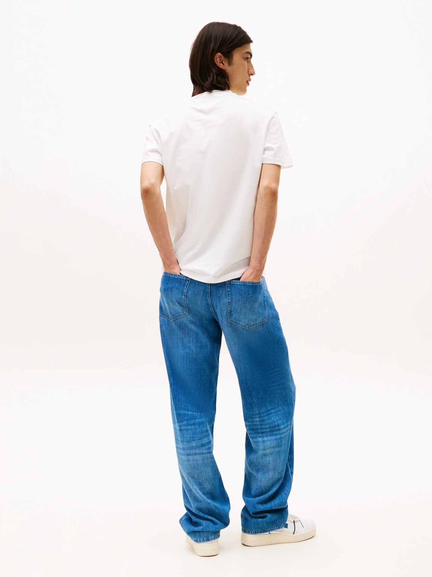 T-SHIRT A MANICHE CORTE TOMMY JEANS UOMO BIANCO