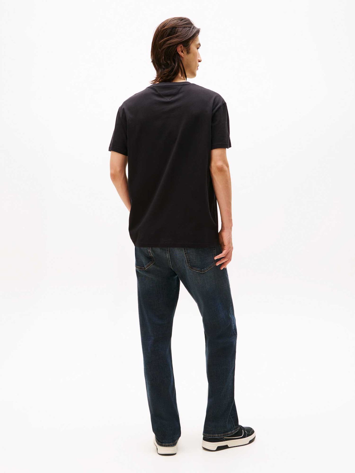 T-SHIRT LOGO TOMMY JEANS DA UOMO NERO