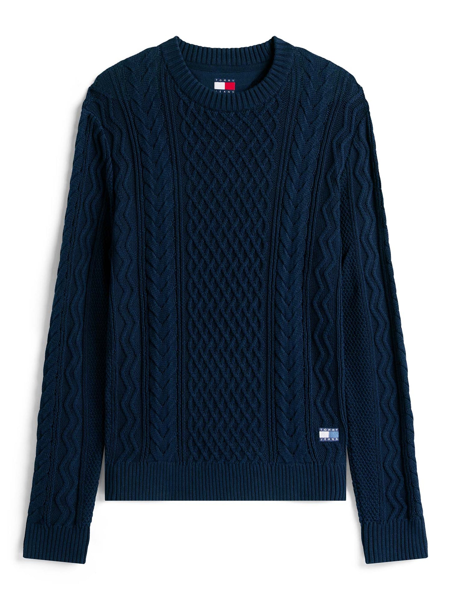 PULLOVER SLIM TOMMY JEANS DA UOMO BLU