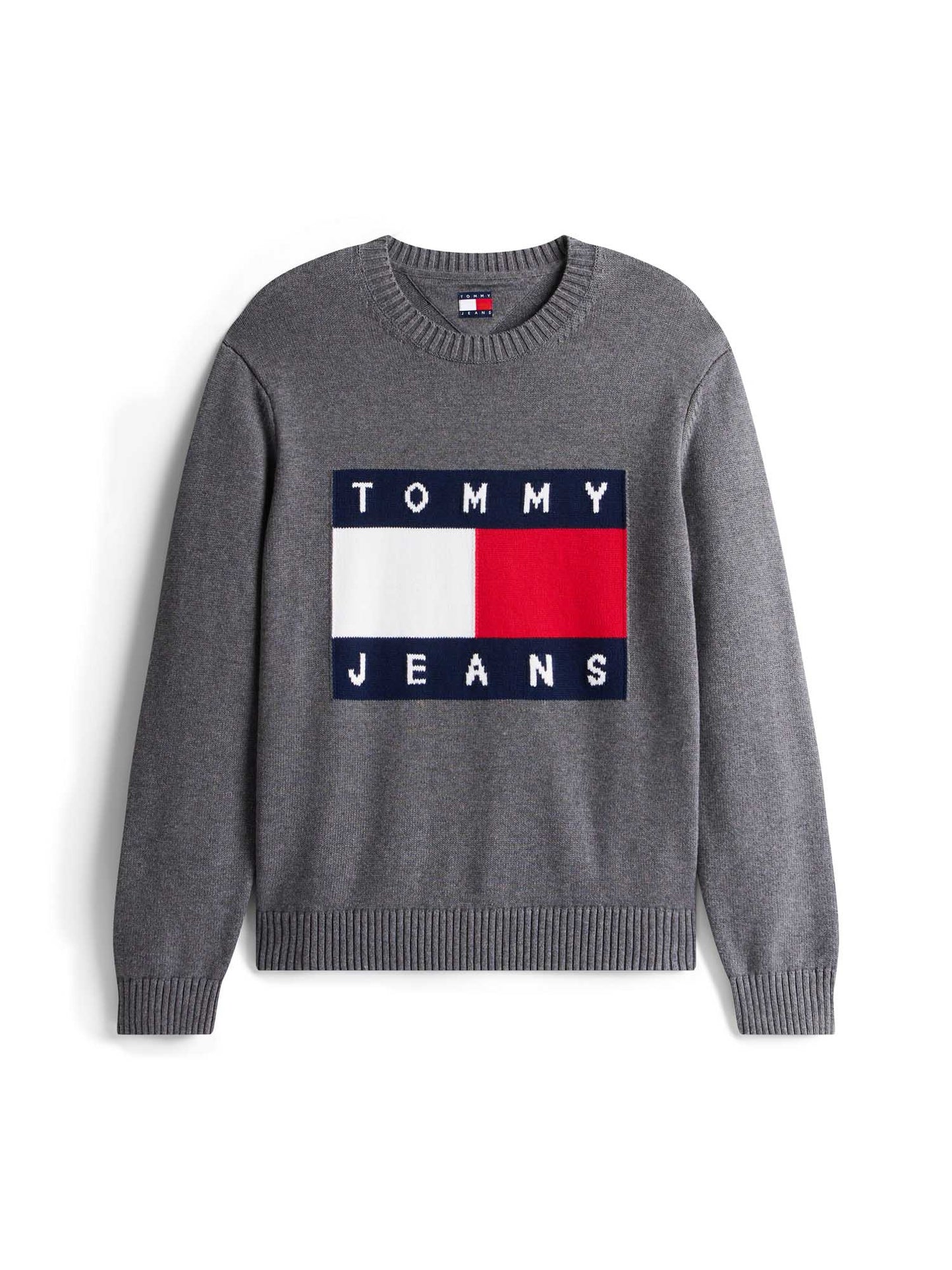 PULLOVER REGULAR TOMMY JEANS DA UOMO GRIGIO