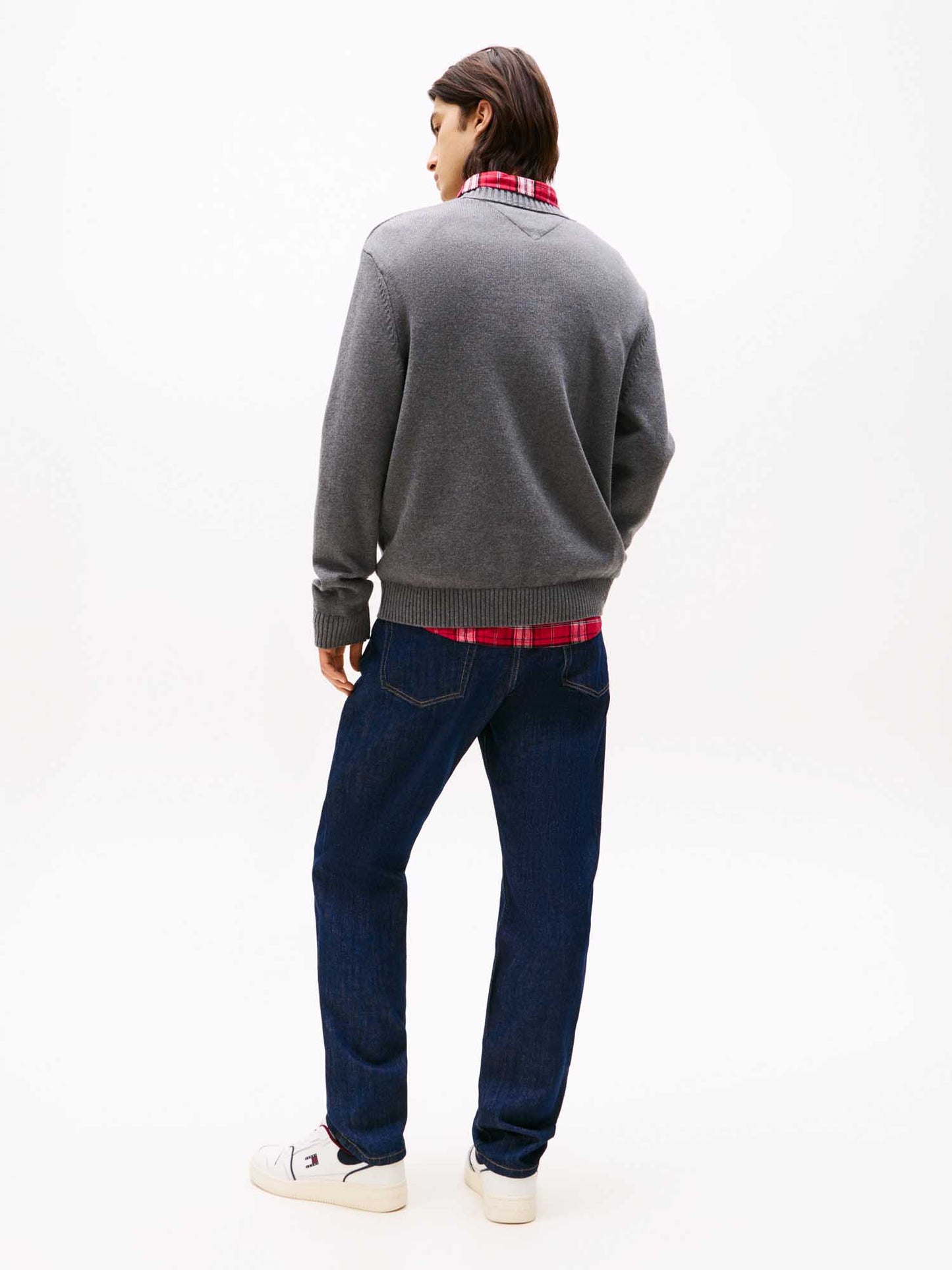 PULLOVER REGULAR TOMMY JEANS DA UOMO GRIGIO