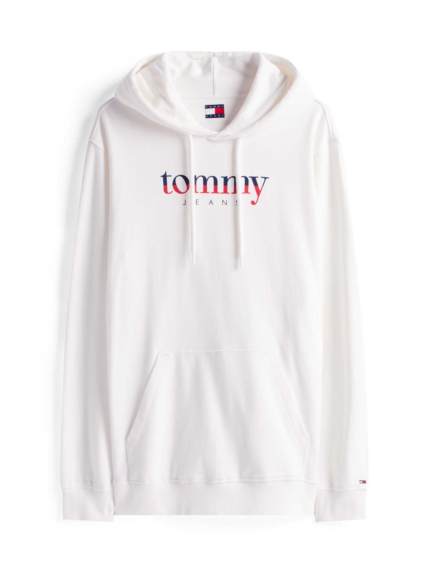 FELPA CON CAPPUCCIO E LOGO TOMMY JEANS DA UOMO BIANCO