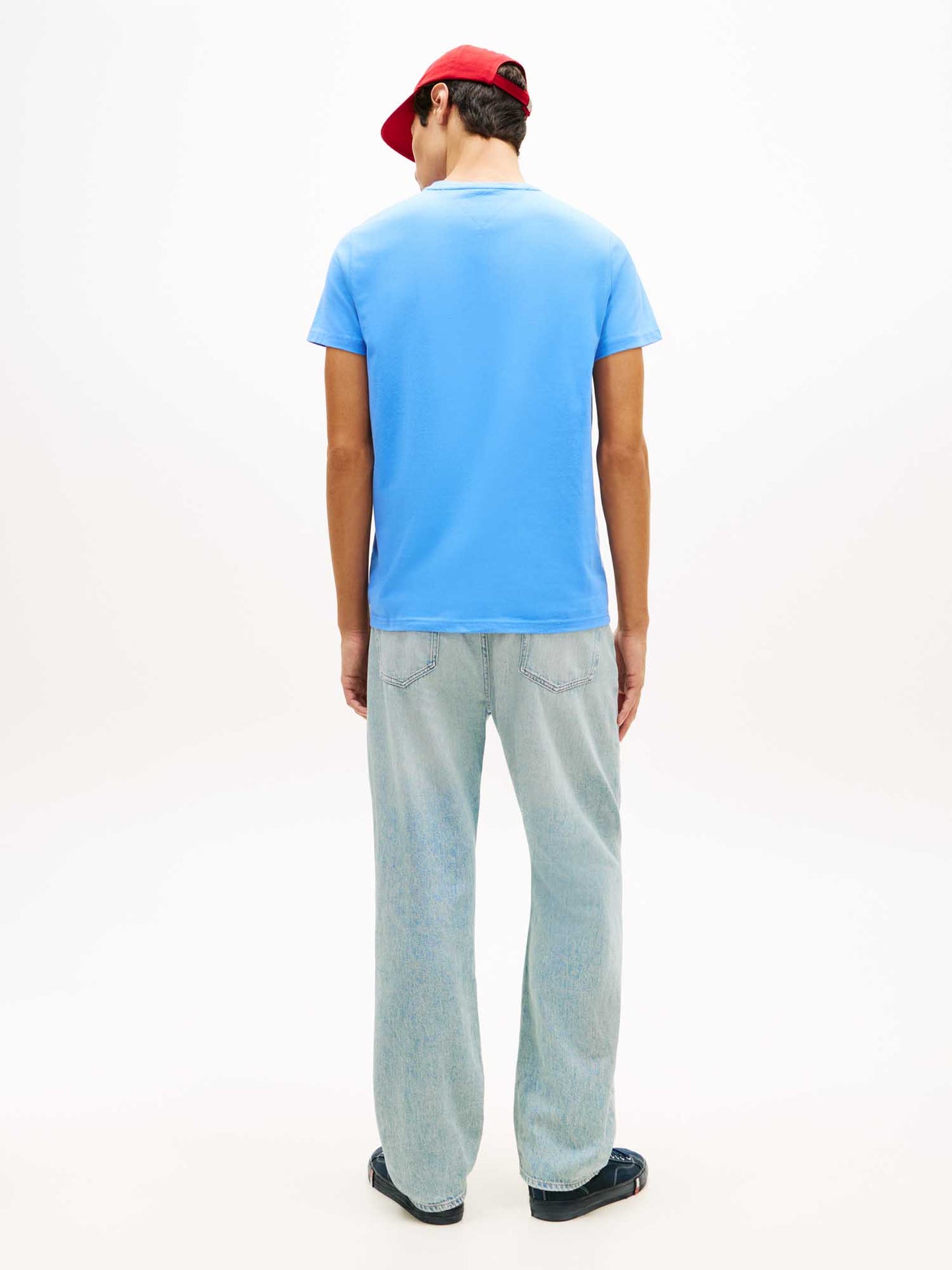 T-shirt unisex Tommy Hilfiger Jeans in cotone riciclato azzurra