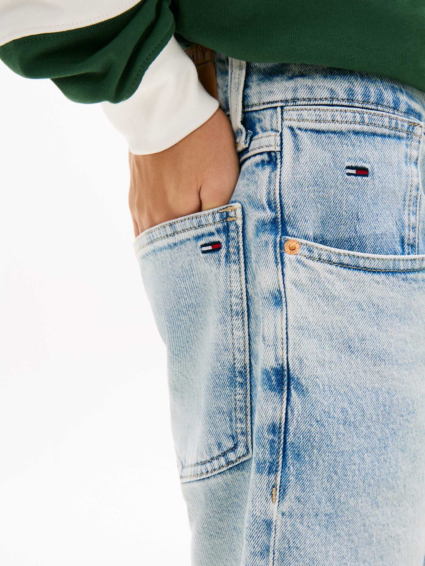 Shorts in denim chiaro Tommy Jeans Ronnie slim fit da uomo