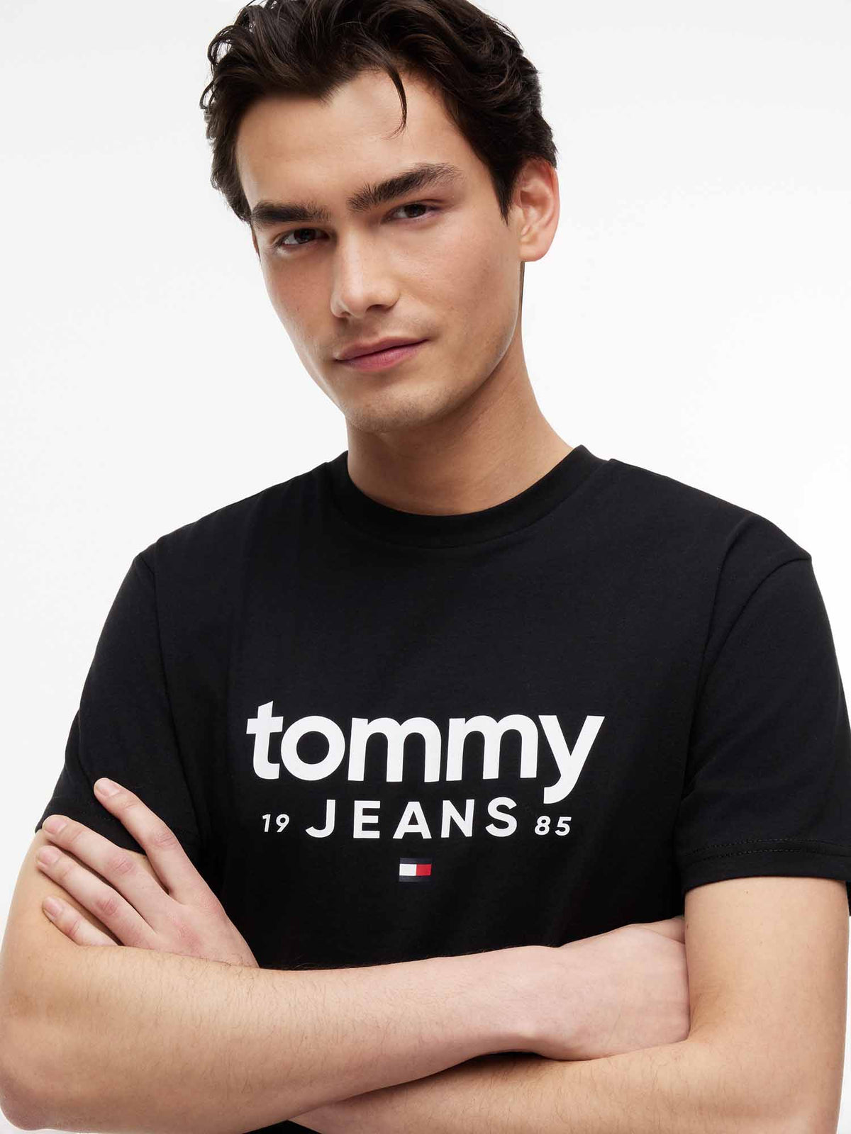 Tommy jeans graphic t-shirt da uomo nero