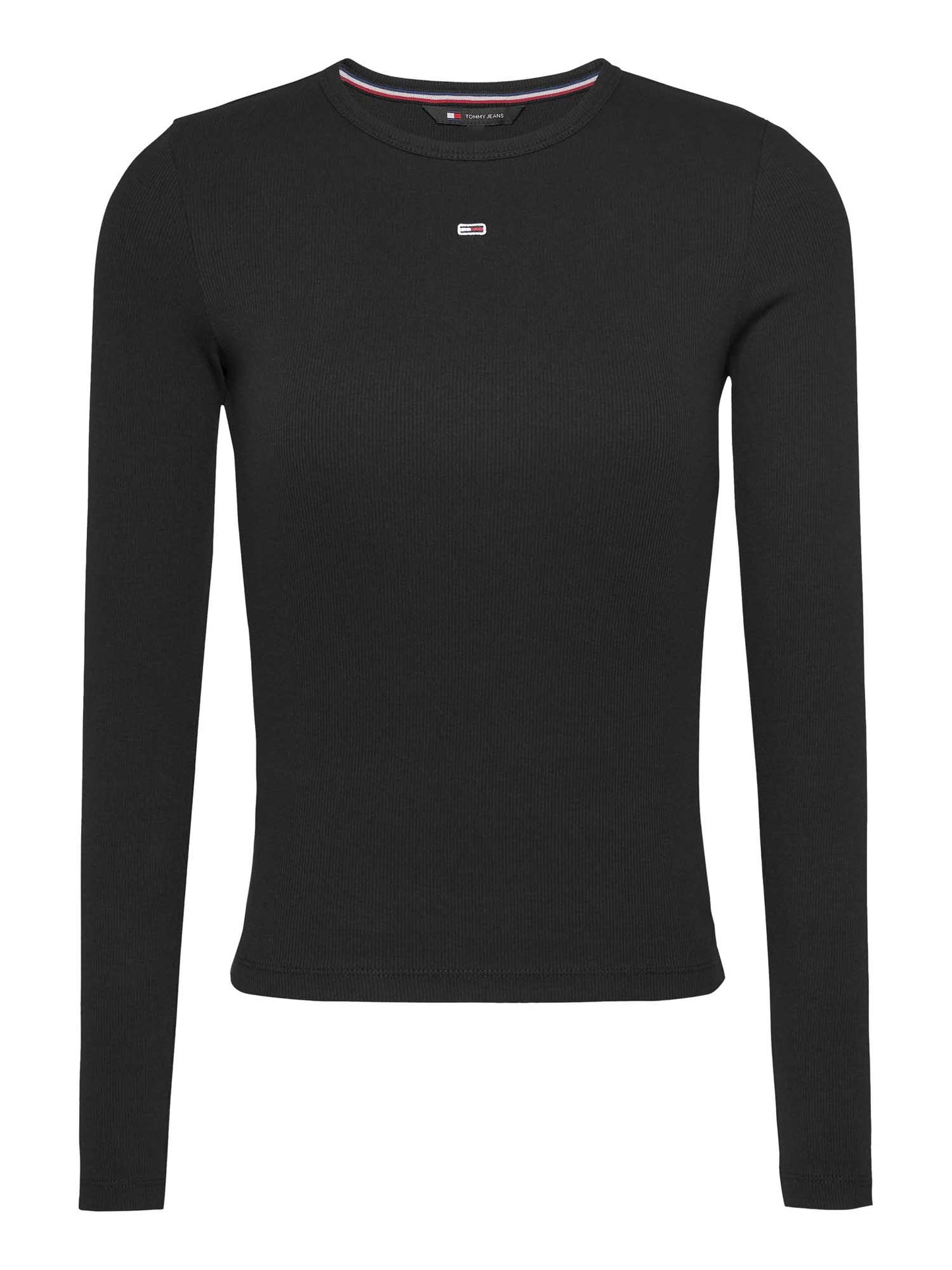 MAGLIA A COSTINE TOMMY JEANS DONNA NERO