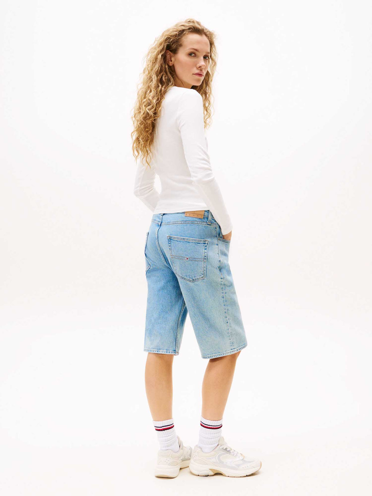 Tommy jeans ess. tee t-shirt da donna bianco