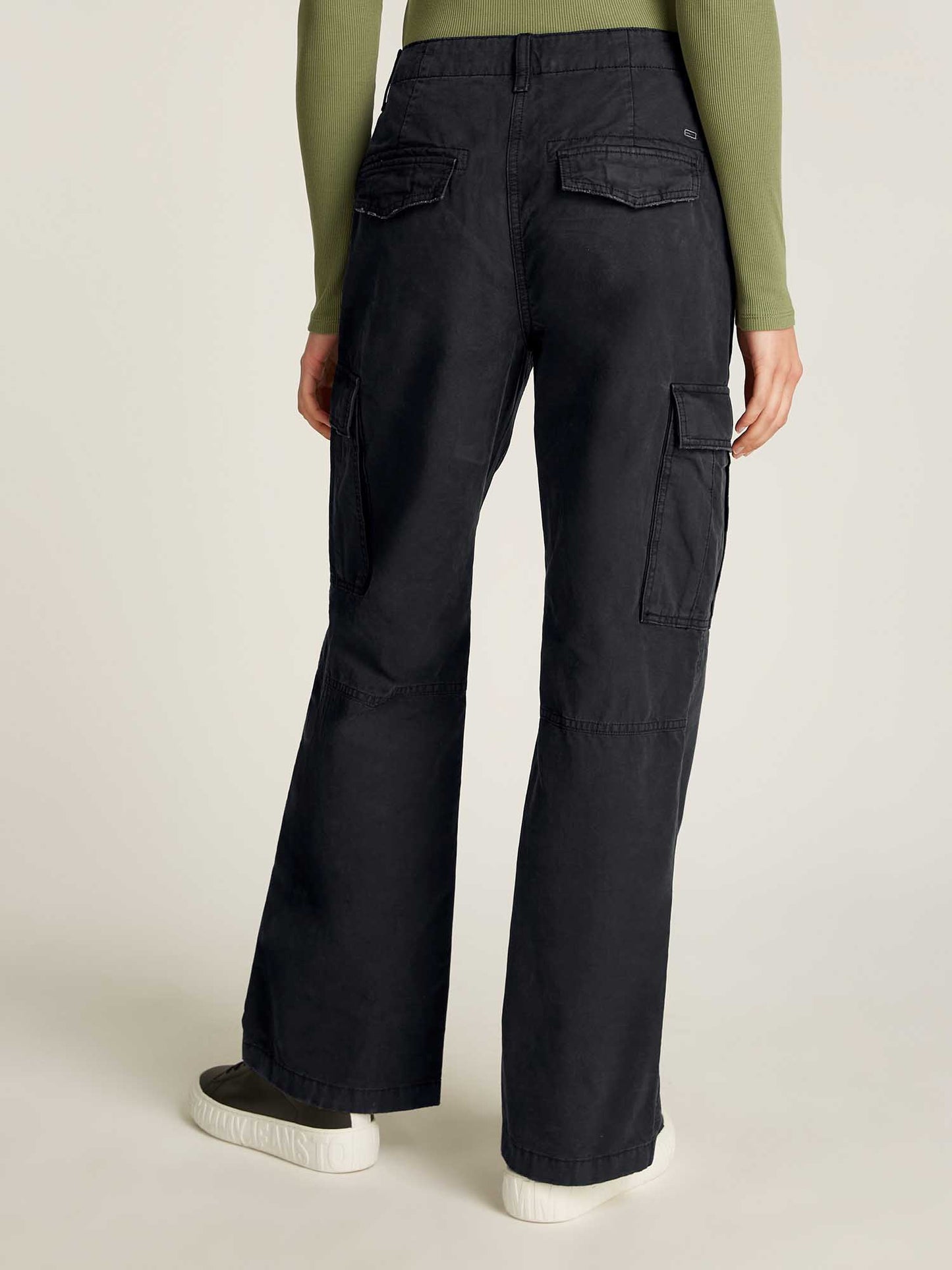 PANTALONE CARGO MIA RELAXED TOMMY JEANS DONNA NERO
