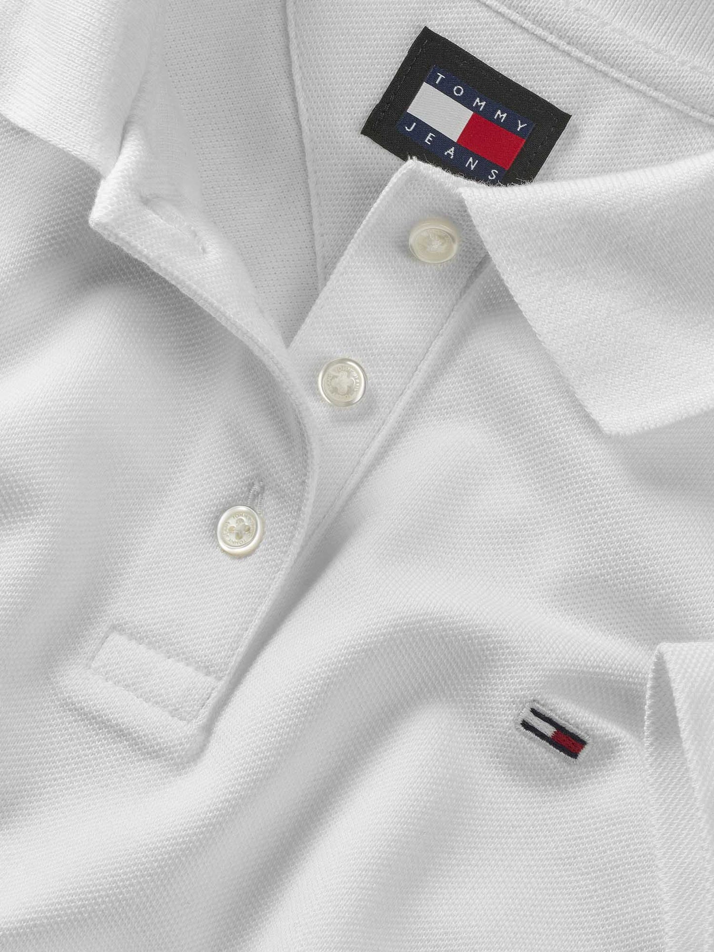 POLO SLIM ESSENTIAL TOMMY JEANS DONNA ECRU'