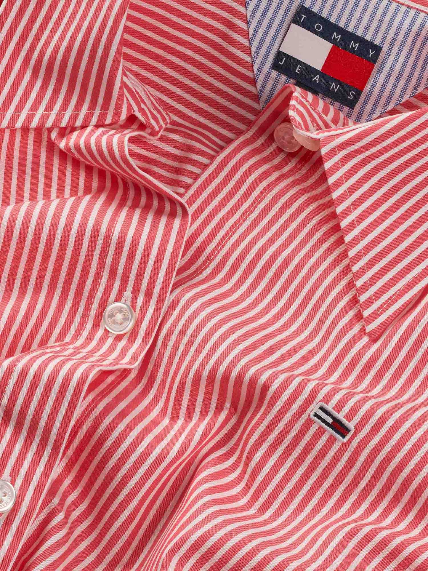 CAMICIA CROP IN POPILENE TOMMY JEANS DONNA CORALLO