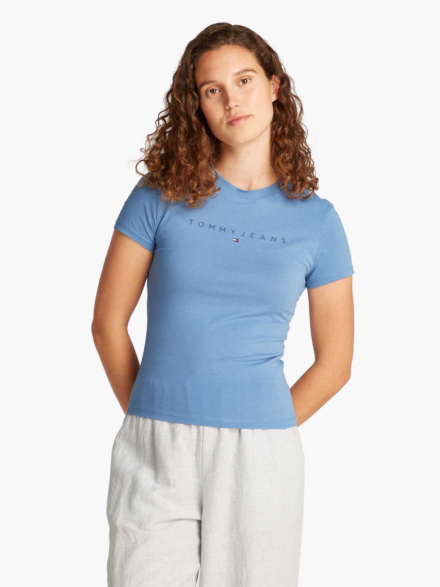T-SHIRT SLIM LINEAR TOMMY JEANS DONNA CELESTE