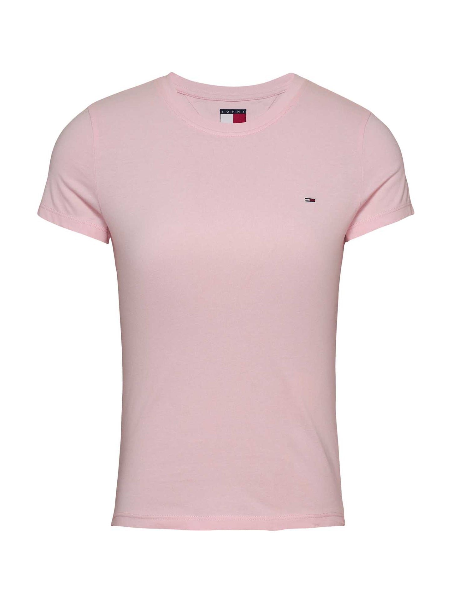 T-SHIRT SLIM C-NECK TOMMY JEANS DONNA ROSA