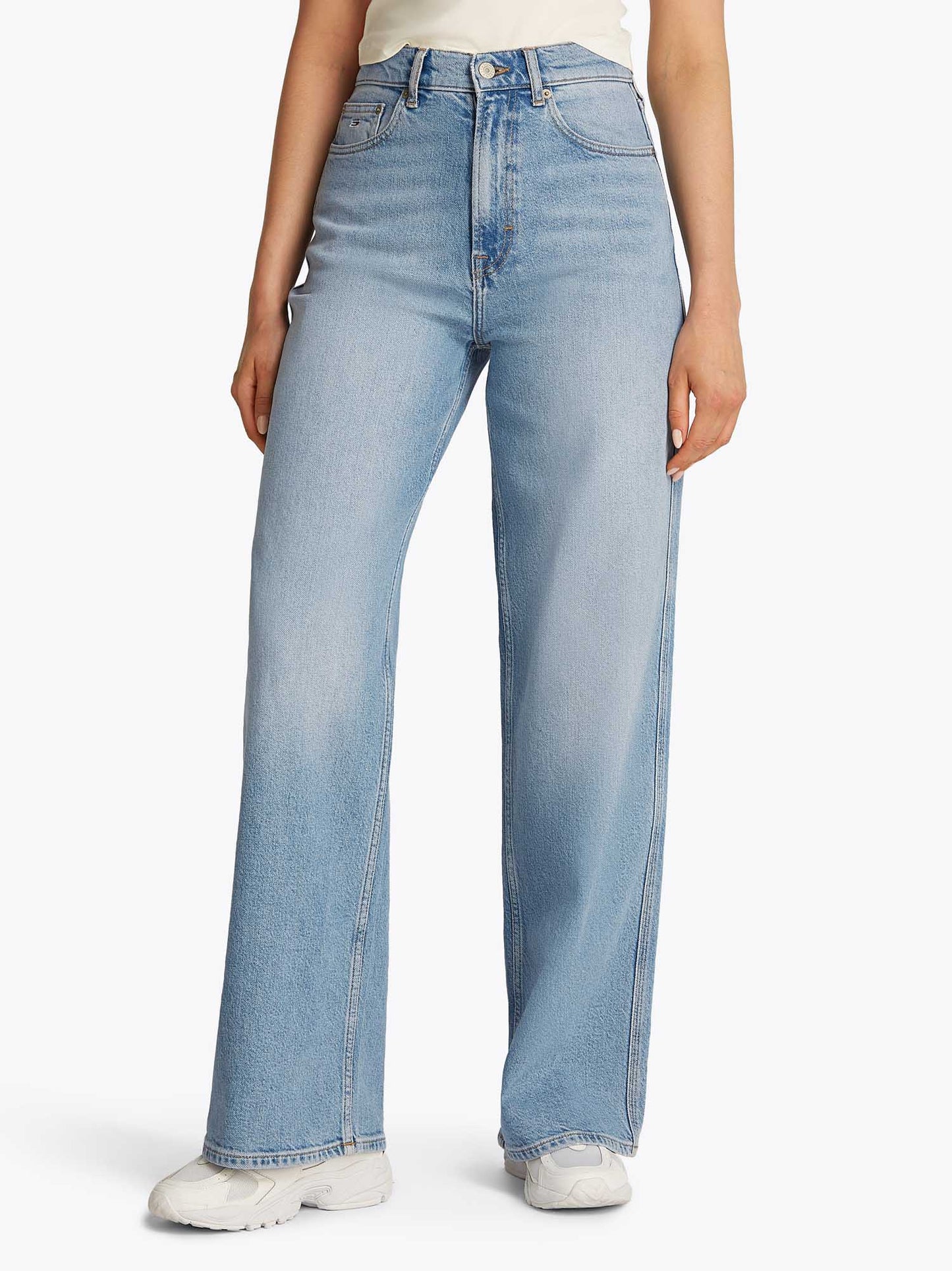DENIM CLAIRE VITA ALTA TOMMY JEANS DONNA JEANS CHIARO