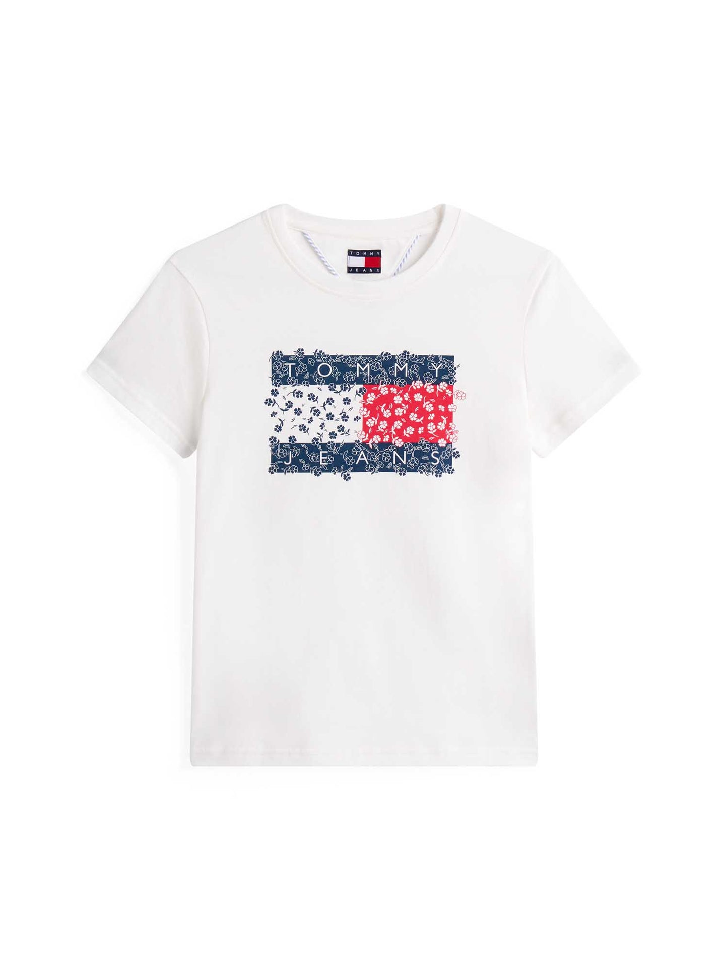 T-SHIRT FLORAL TOMMY JEANS DONNA BIANCO