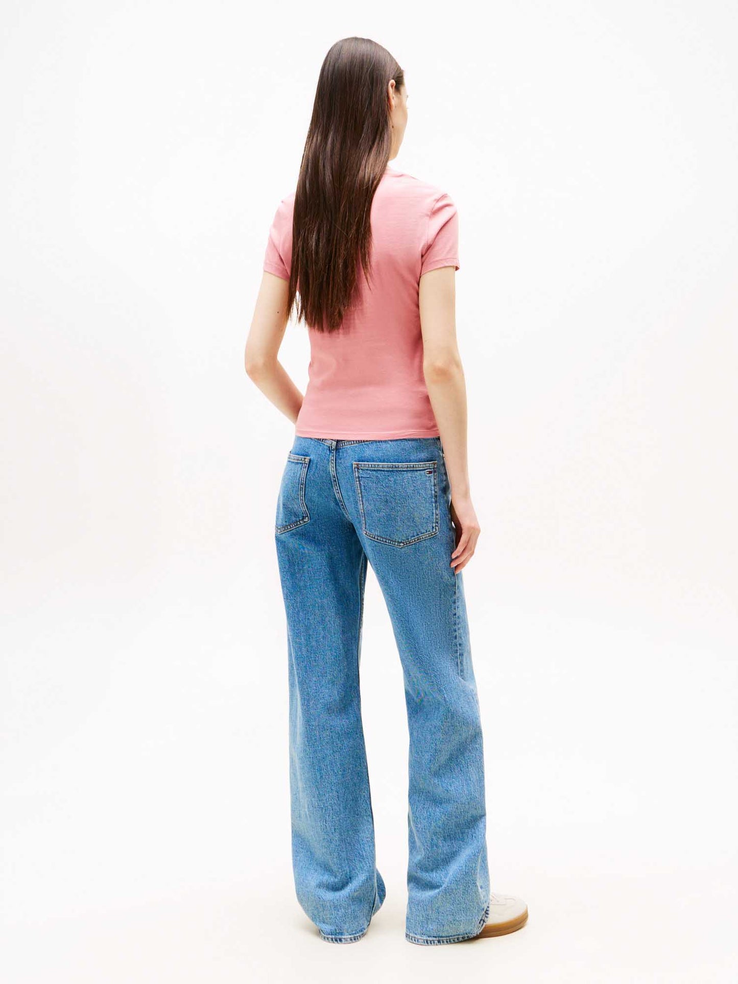 T-SHIRT SLIM ESSENT TOMMY JEANS DONNA ROSA