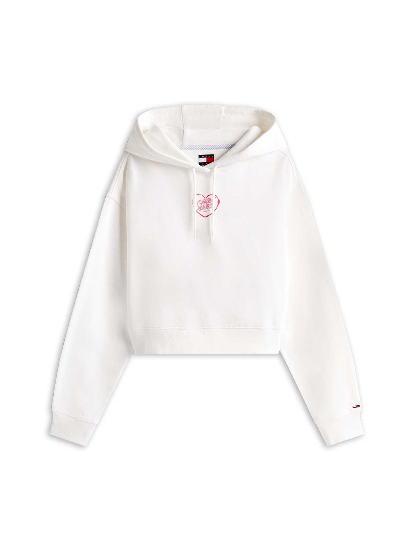 FELPA CON LOGO ESSENTIALS TOMMY JEANS DA DONNA BIANCO