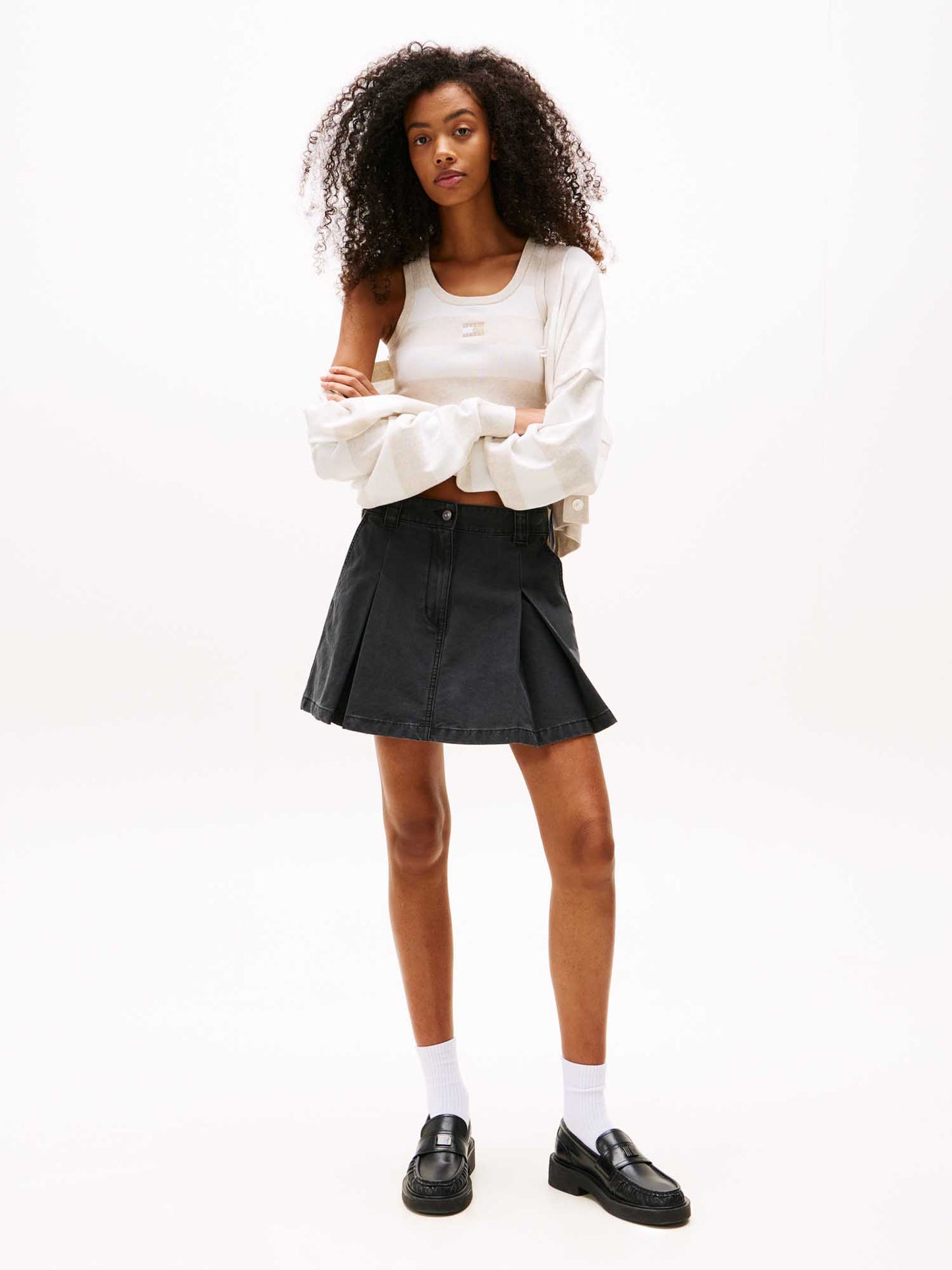 TOMMY H. CROP STRIPE