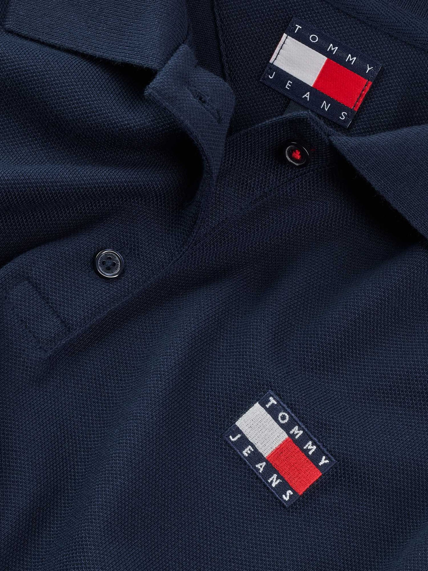 POLO CROPPED BADGE TOMMY JEANS DONNA BLU