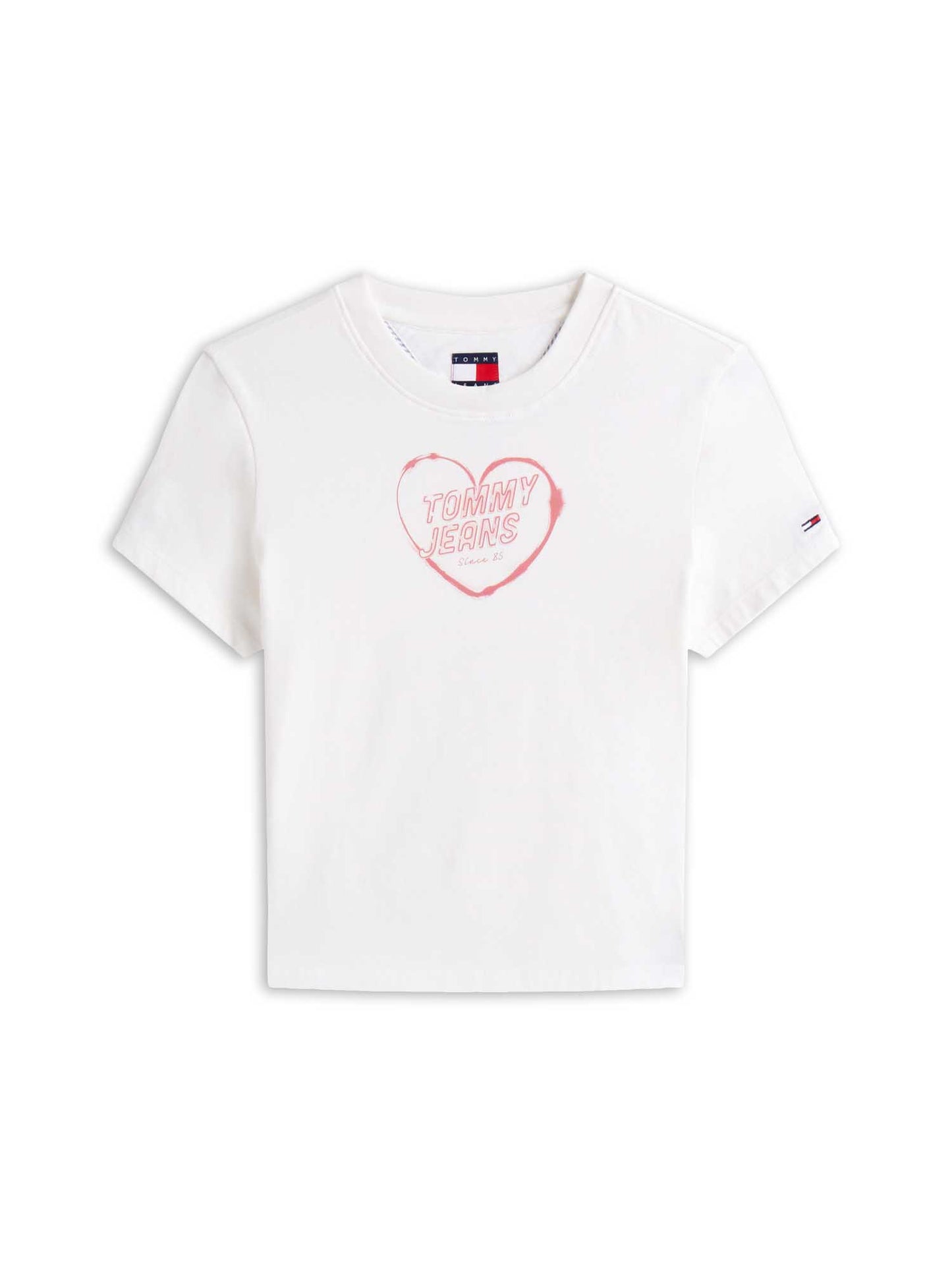 T-SHIRT SLIM HEART TOMMY JEANS DONNA BIANCO
