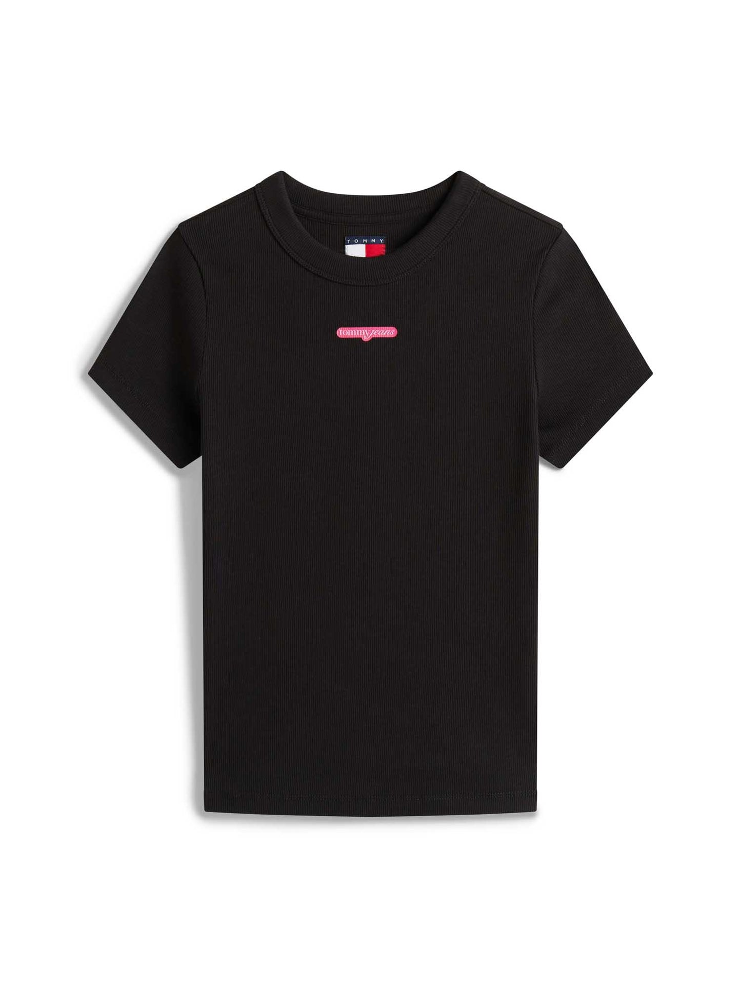 T-SHIRT SLIM SCRIPT TOMMY JEANS DONNA NERO