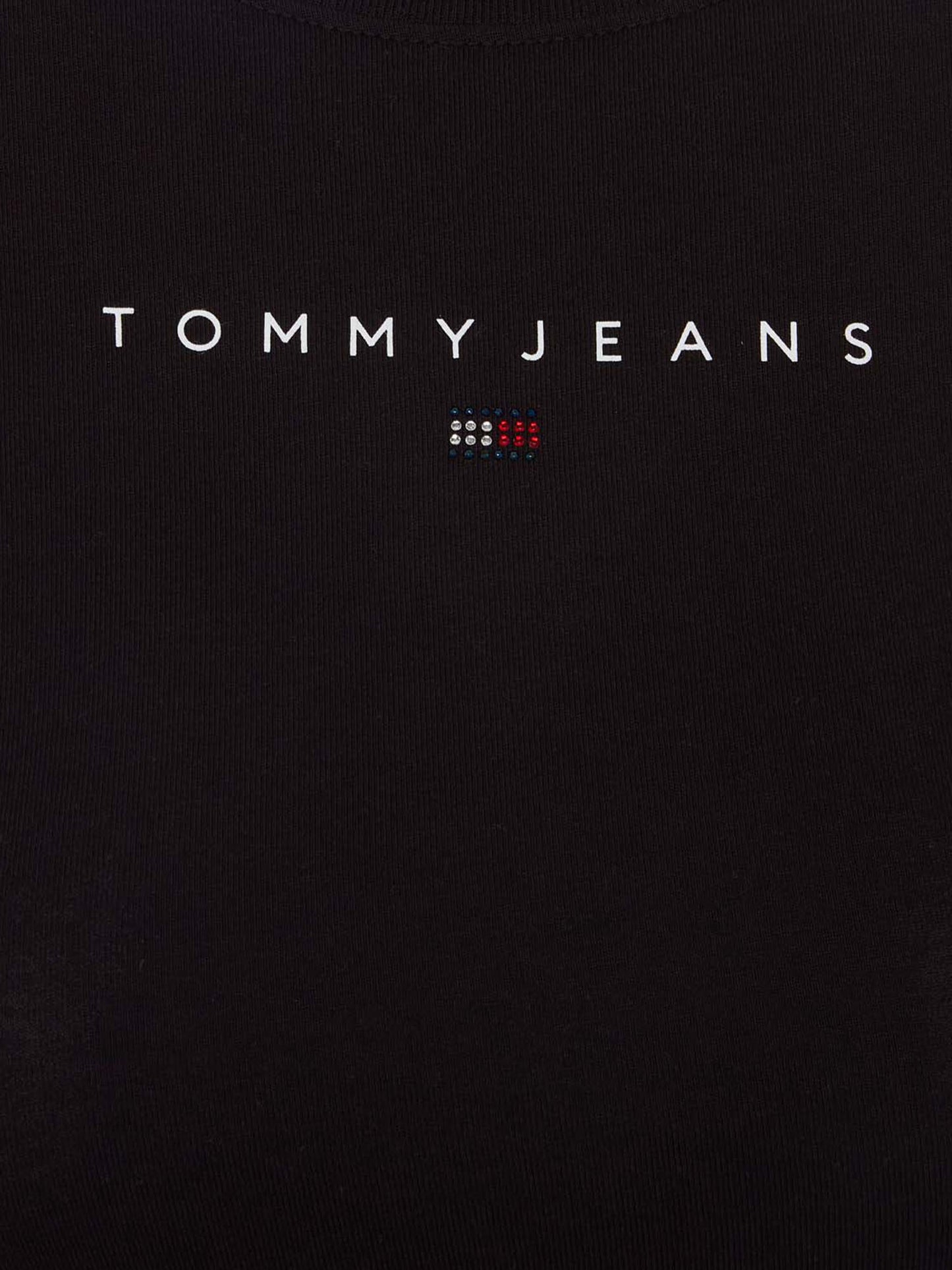 T-SHIRT SLIM LINEAR TOMMY JEANS DA DONNA NERO