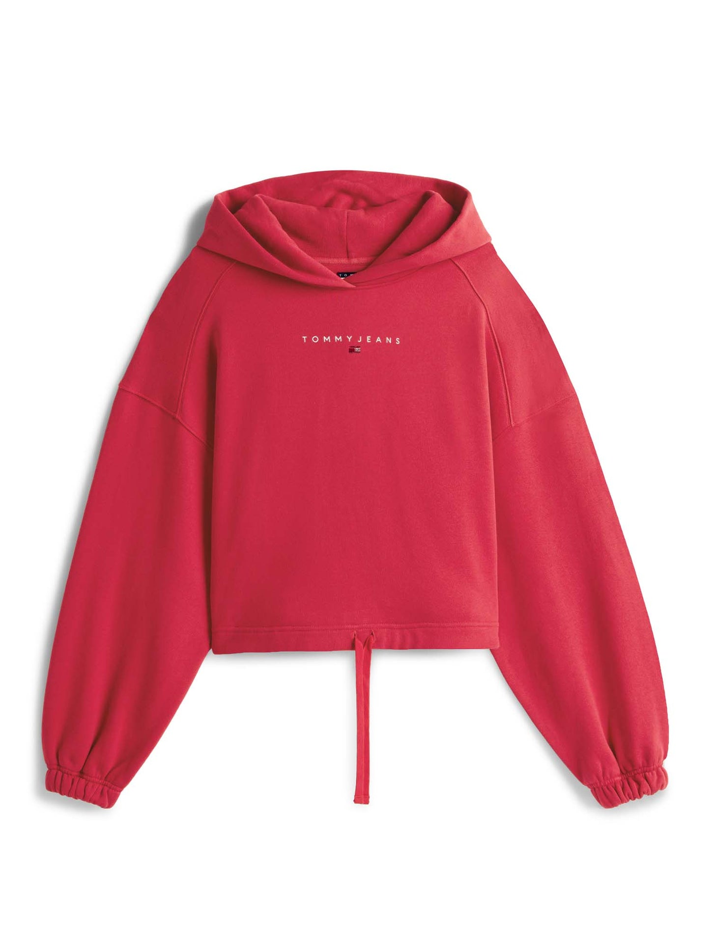 FELPA CROP CON CAPPUCCIO TOMMY JEANS DA DONNA FUXIA