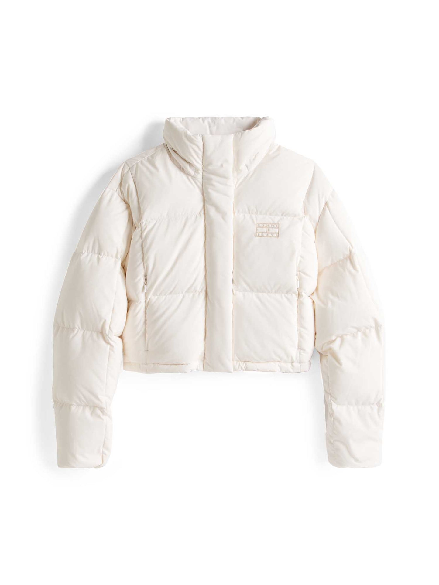 PIUMINO IMBOTTITO CROPPED ALASKA TOMMY JEANS DA DONNA PANNA