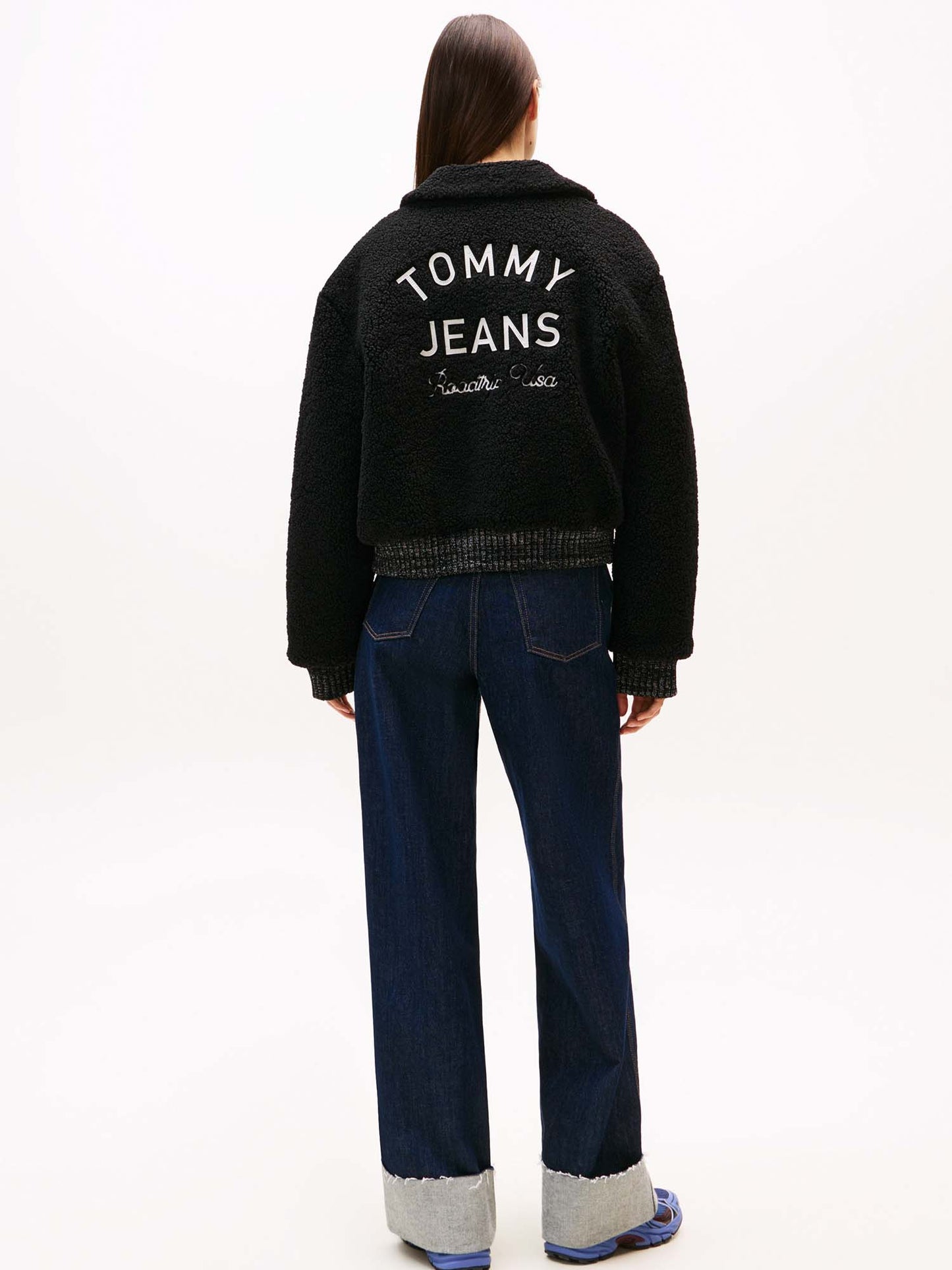 SHERPA TEDDY TOMMY JEANS DA DONNA NERO