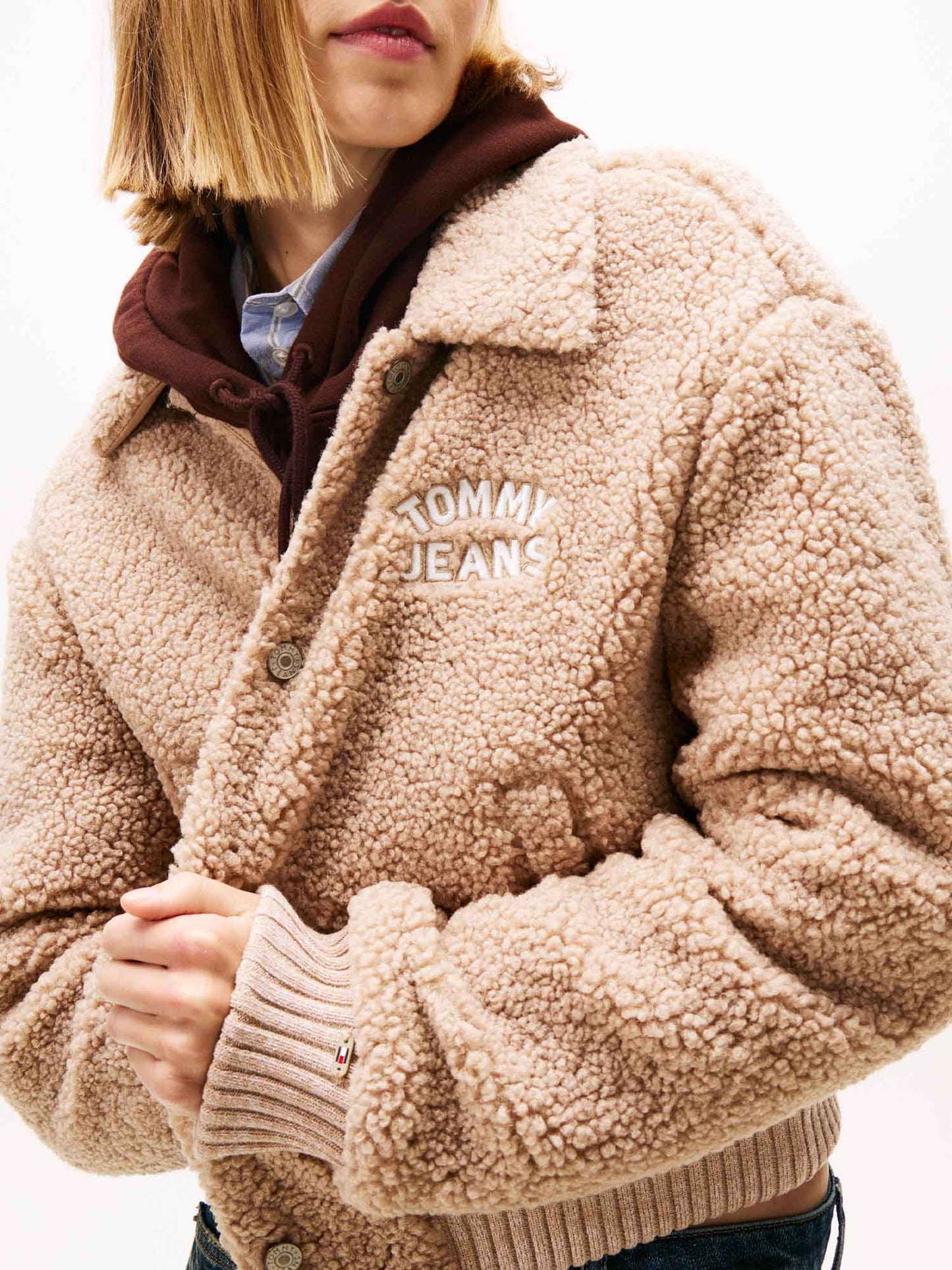 SHERPA TEDDY TOMMY JEANS DA DONNA MALTO