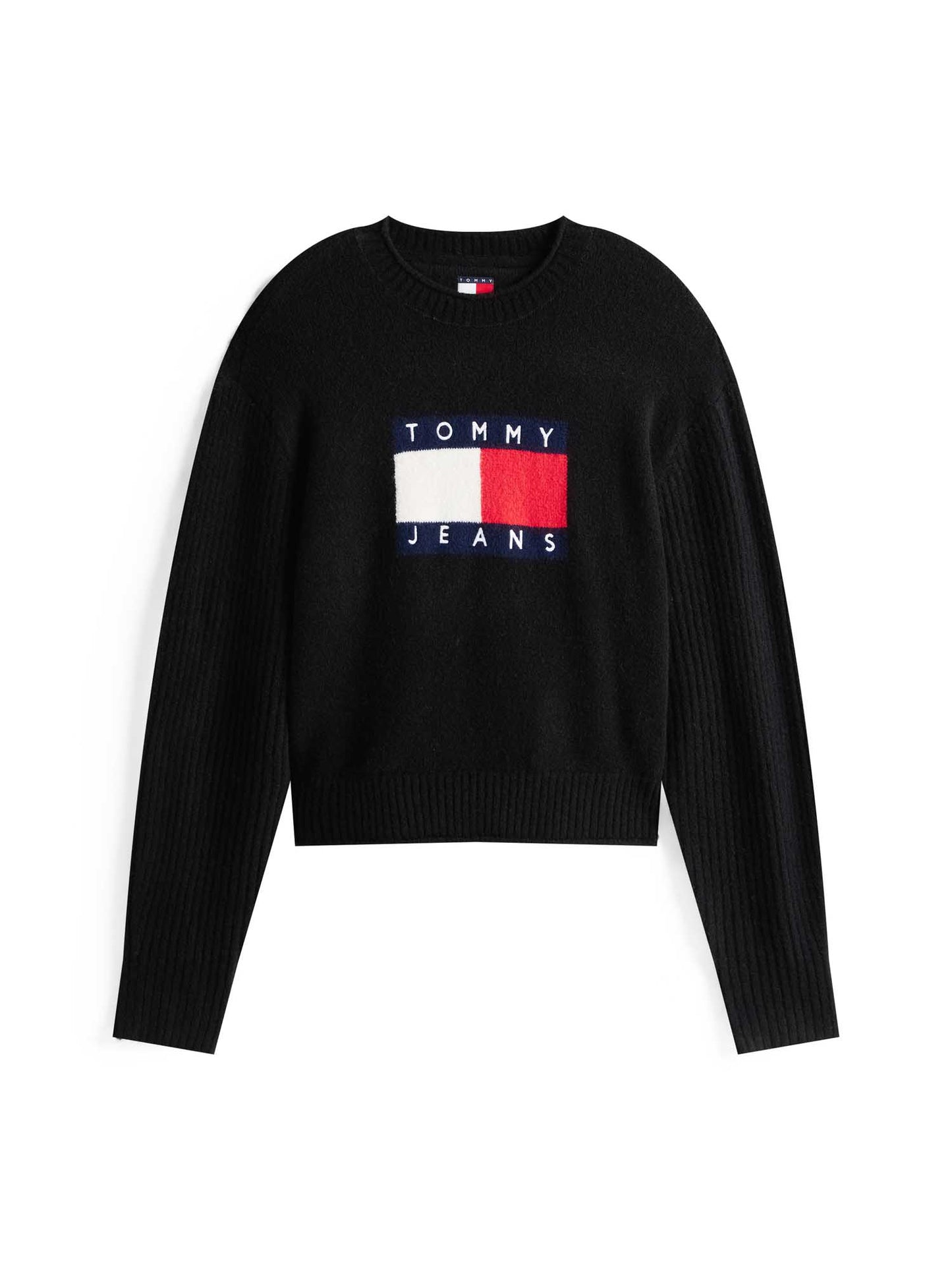 PULLOVER FLAG TOMMY JEANS DA DONNA NERO