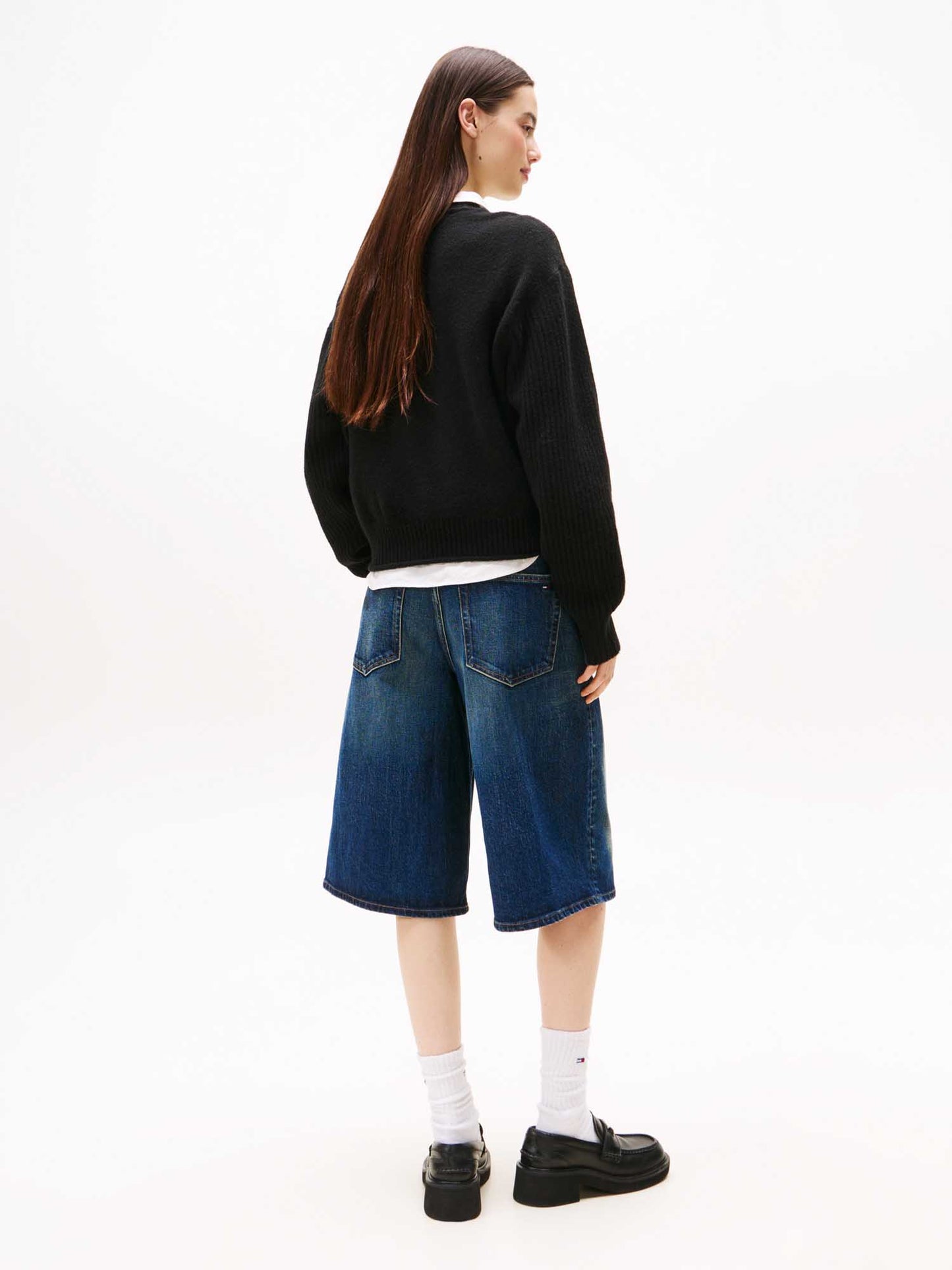 PULLOVER FLAG TOMMY JEANS DA DONNA NERO