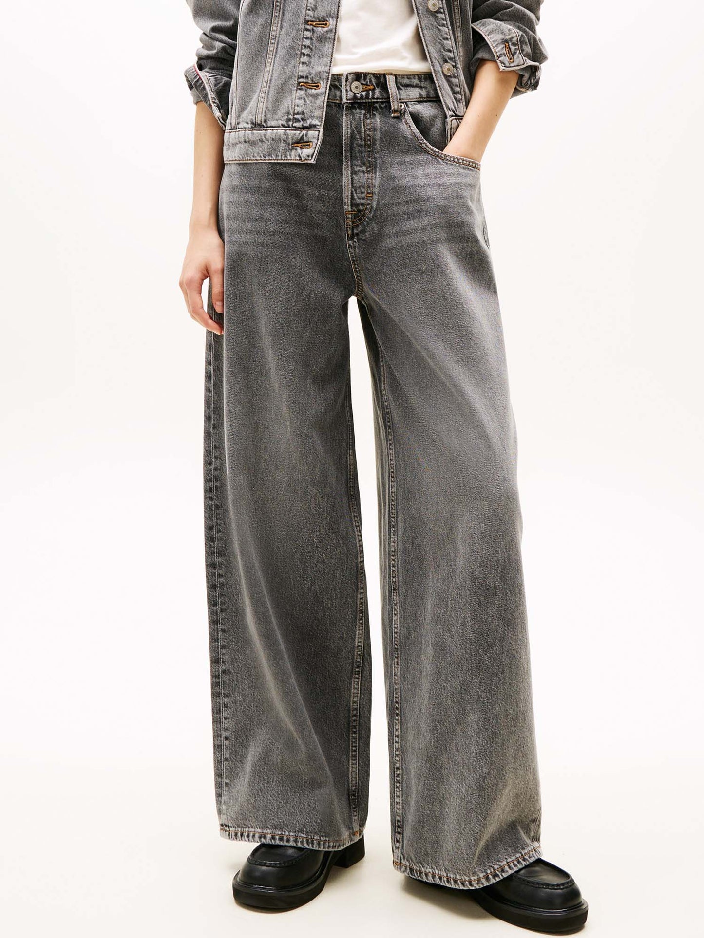 DENIM CHARLIE TOMMY JEANS DA DONNA GRIGIO