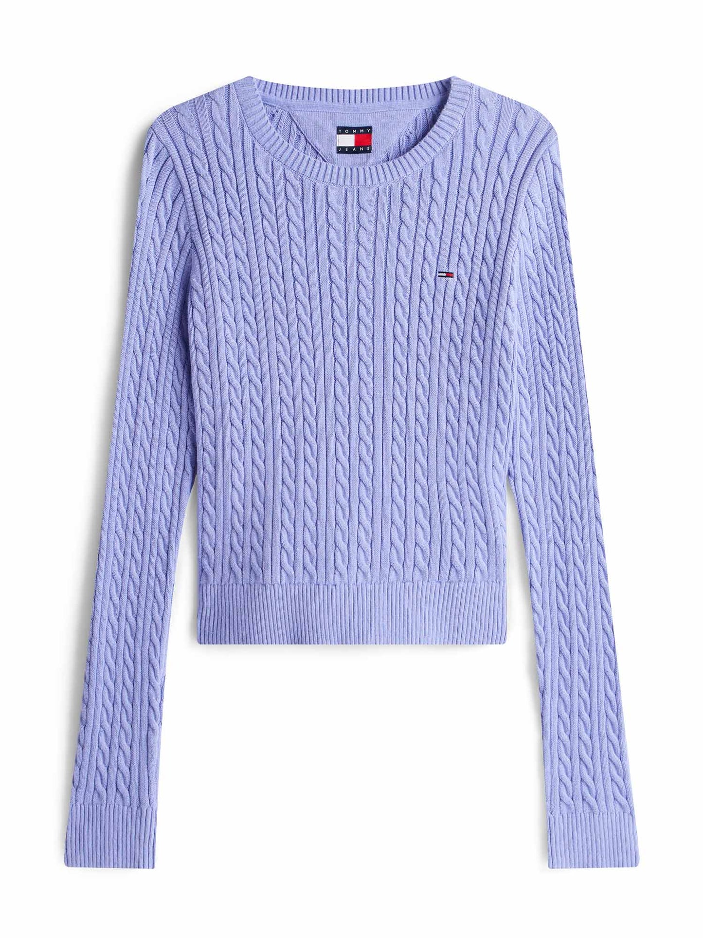 PULLOVER CABLE TOMMY JEANS DA DONNA LILLA