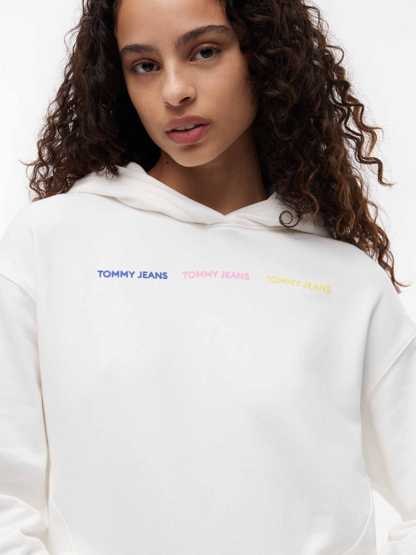 Tommy Hilfiger Tommy Jeans Repeat, felpa da donna bianca