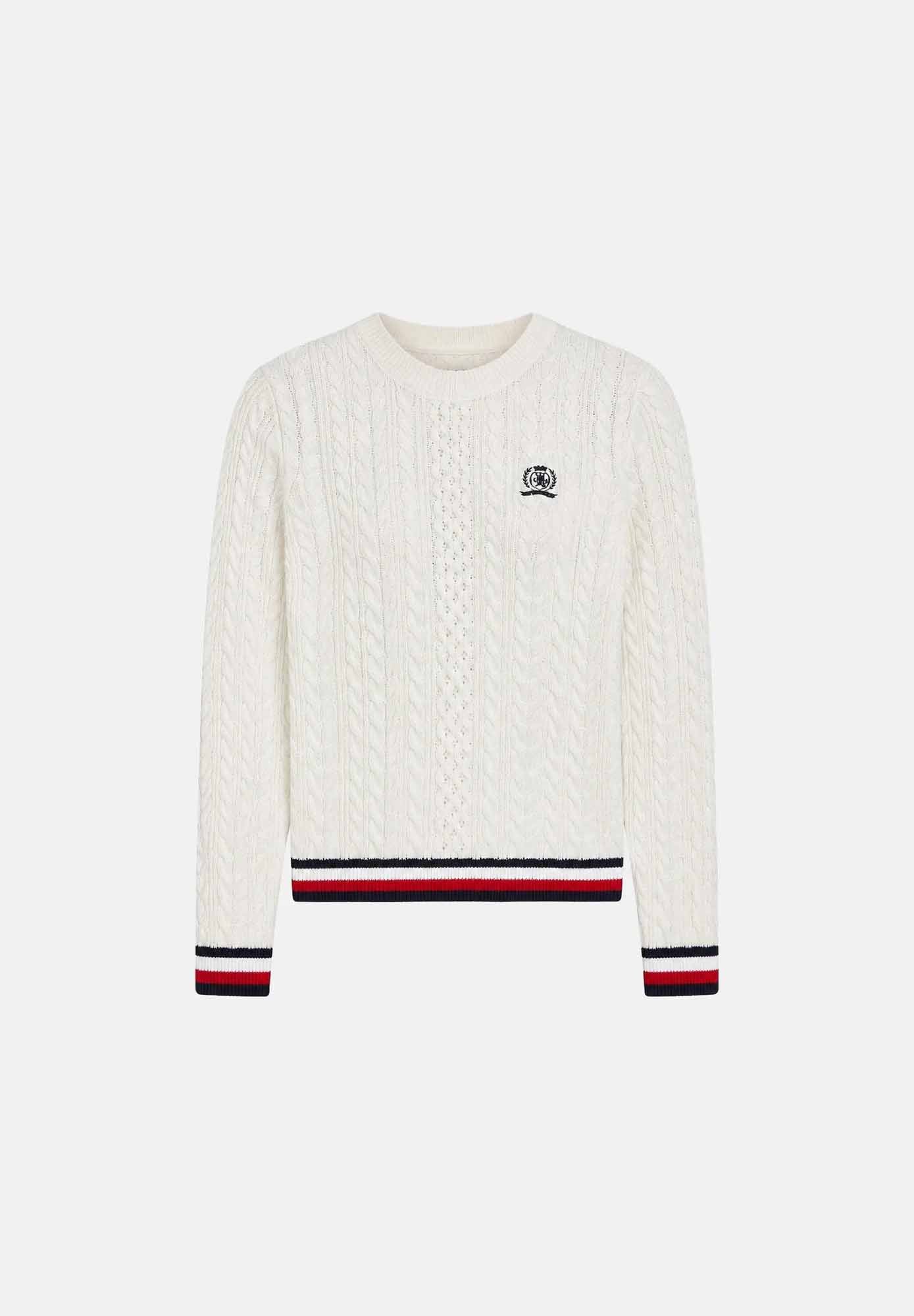 Tommy Hilfiger Tommy Jeans Tipping, maglia da donna bianca