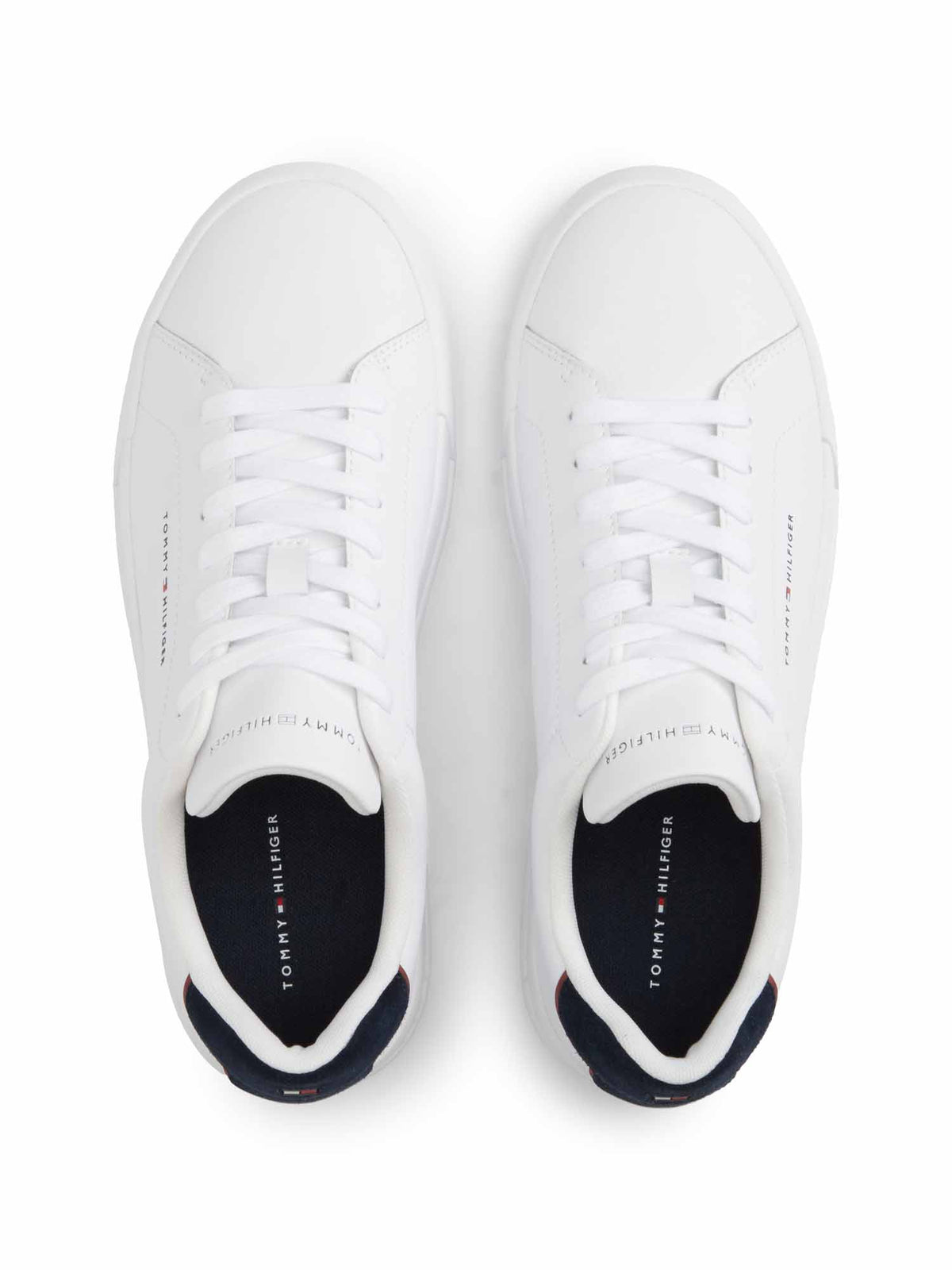 Tommy hilfiger court sneakers da uomo bianco-blu