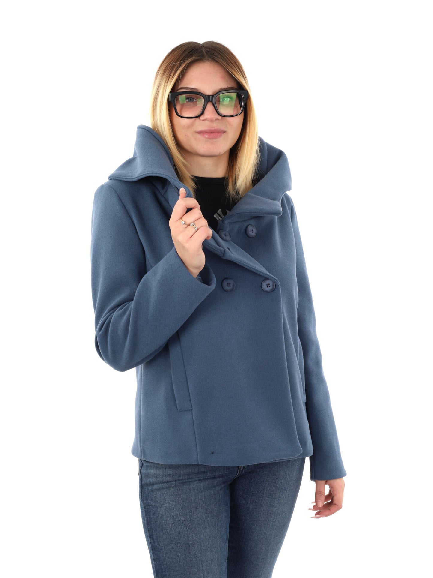 CAPPOTTO CORTO GLEJO DA DONNA AZZURRO